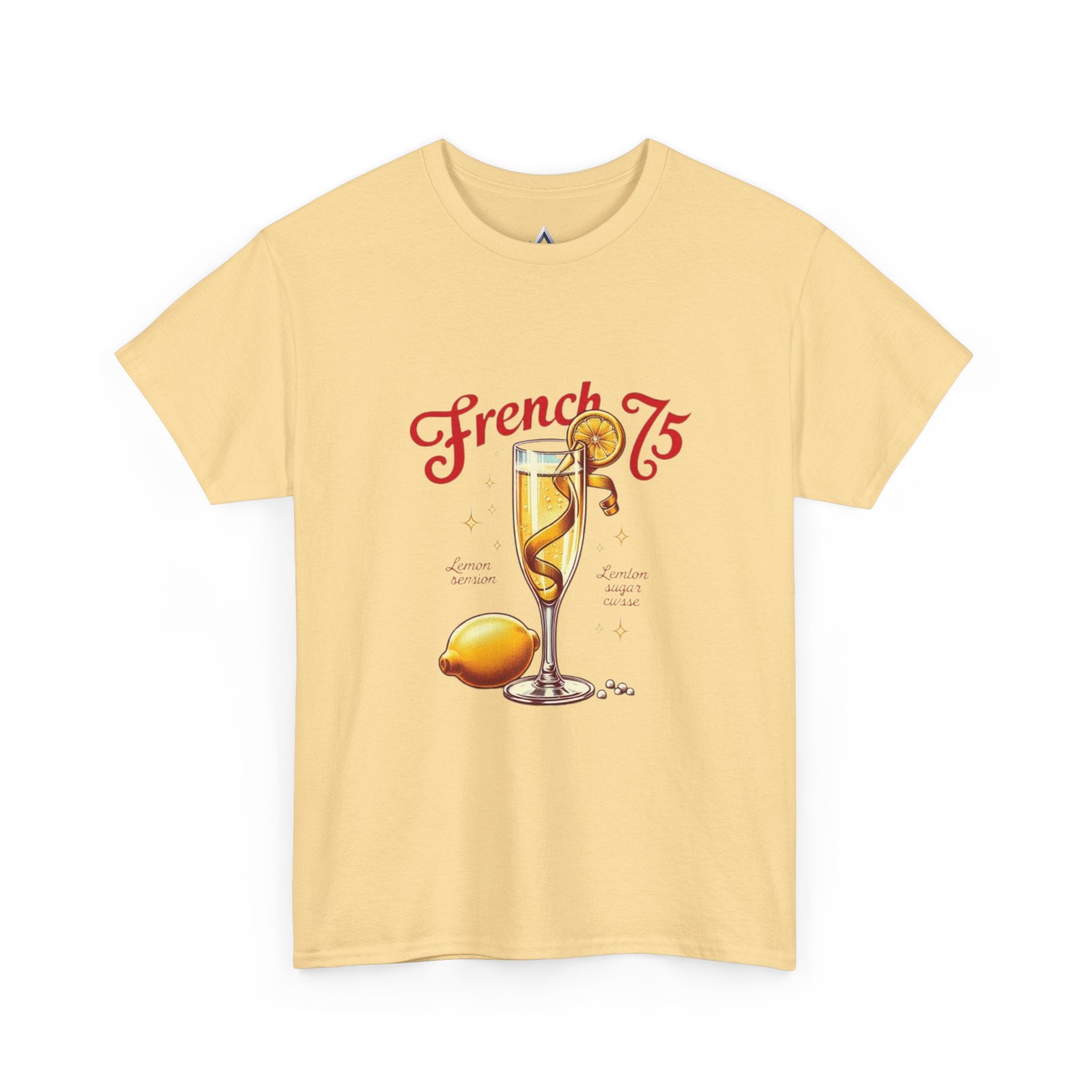 French 75 Cocktail Unisex Heavy Cotton Tee