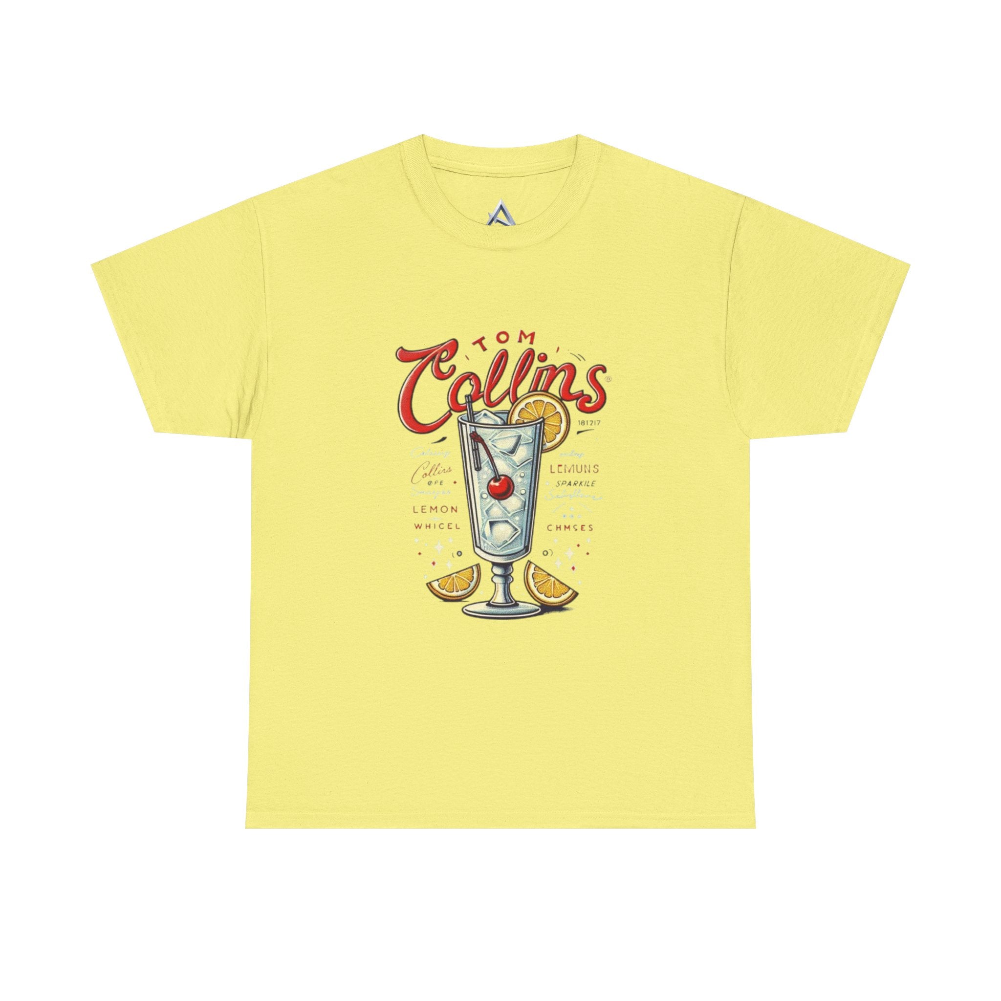 Tom Collins Cocktail Unisex Heavy Cotton Tee