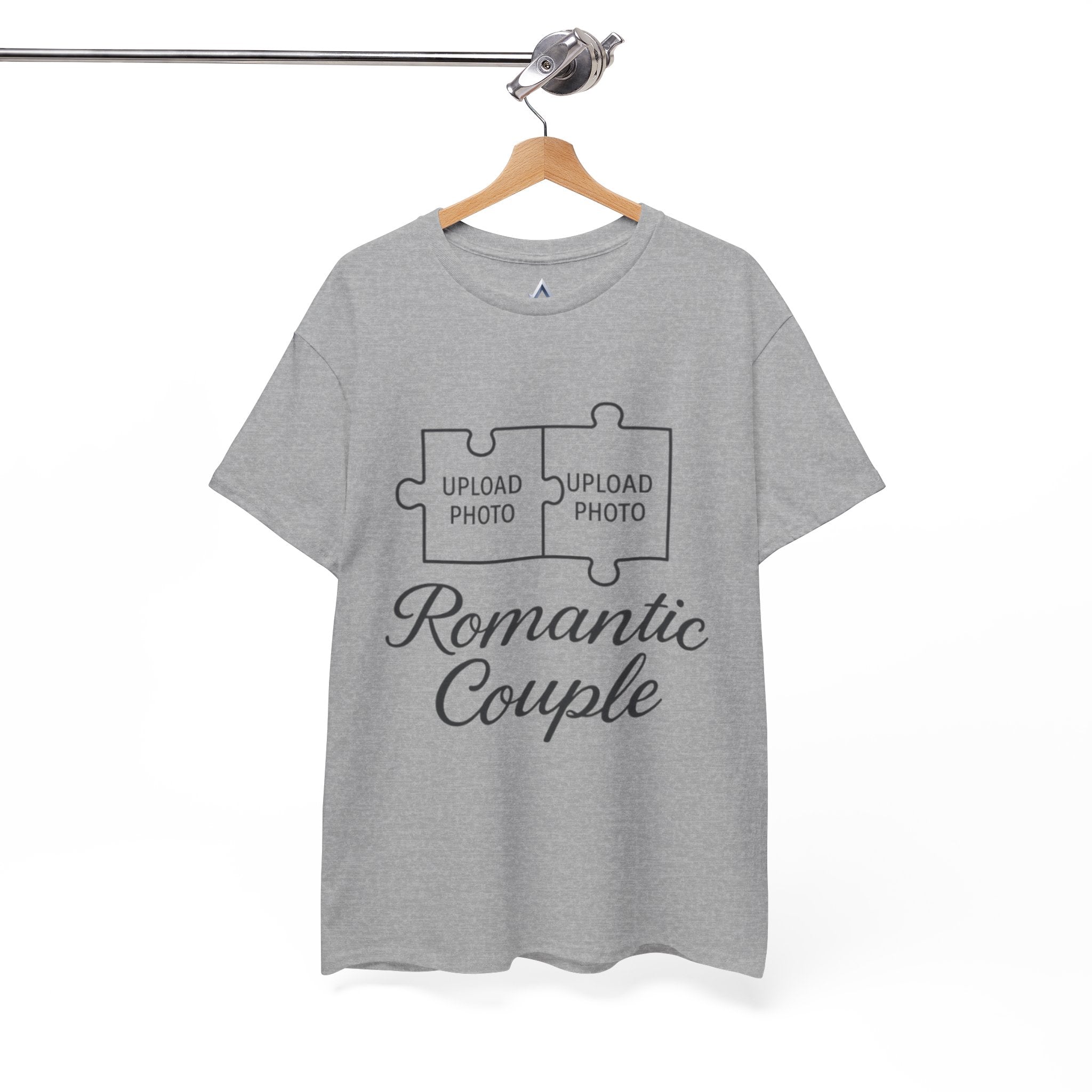 Romantic Couple Puzzle Custom Heavy Cotton Tee