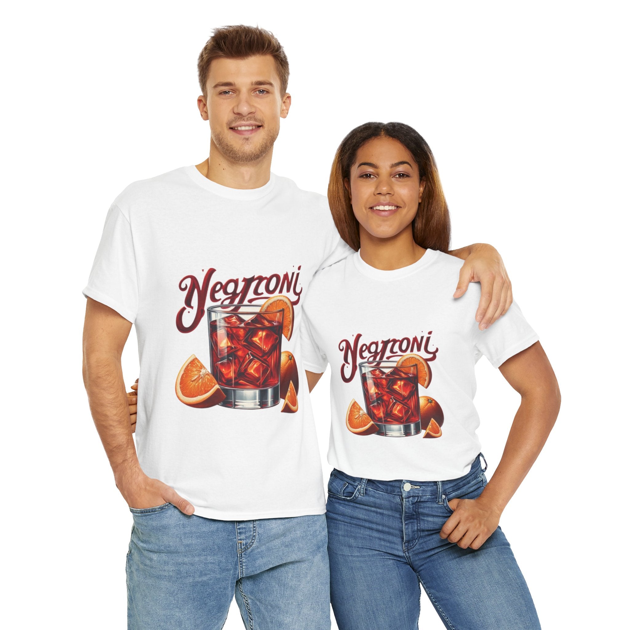 Negroni Cocktail Unisex Heavy Cotton Tee