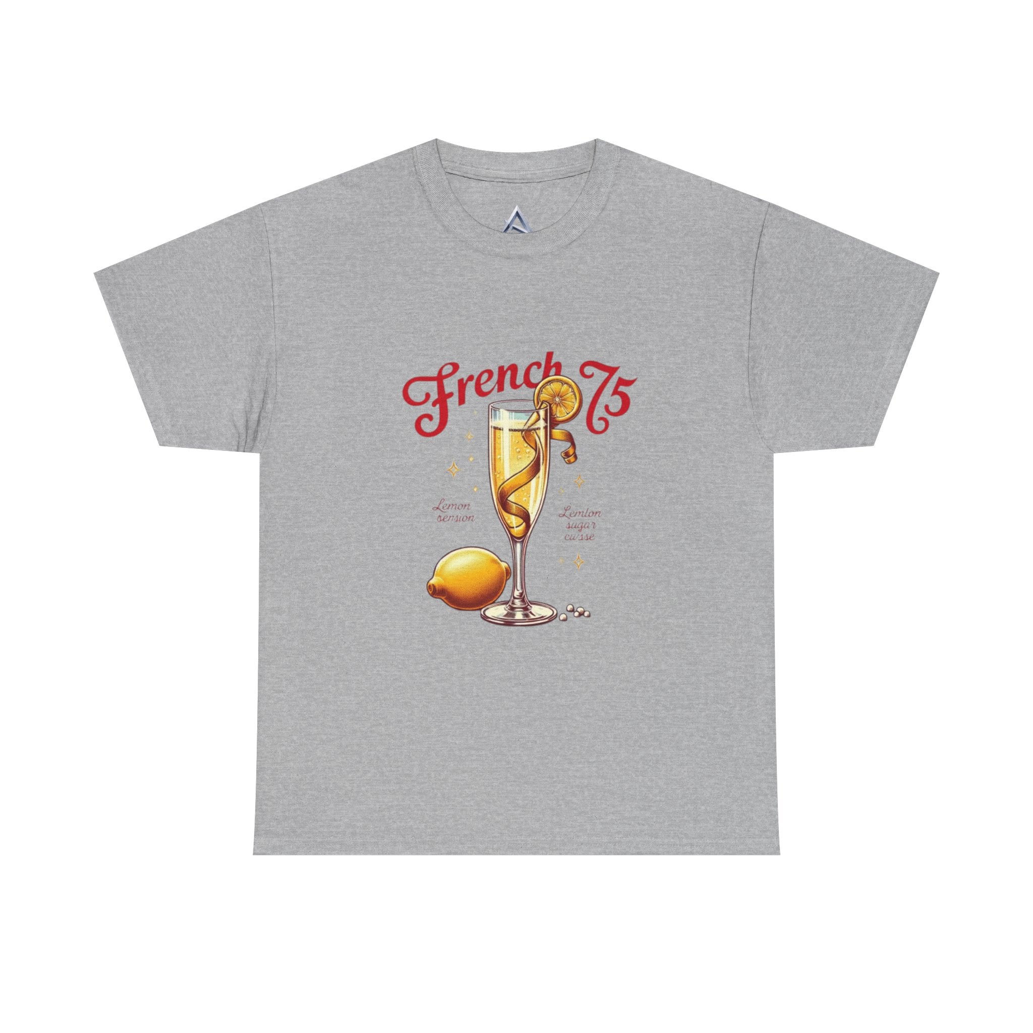 French 75 Cocktail Unisex Heavy Cotton Tee