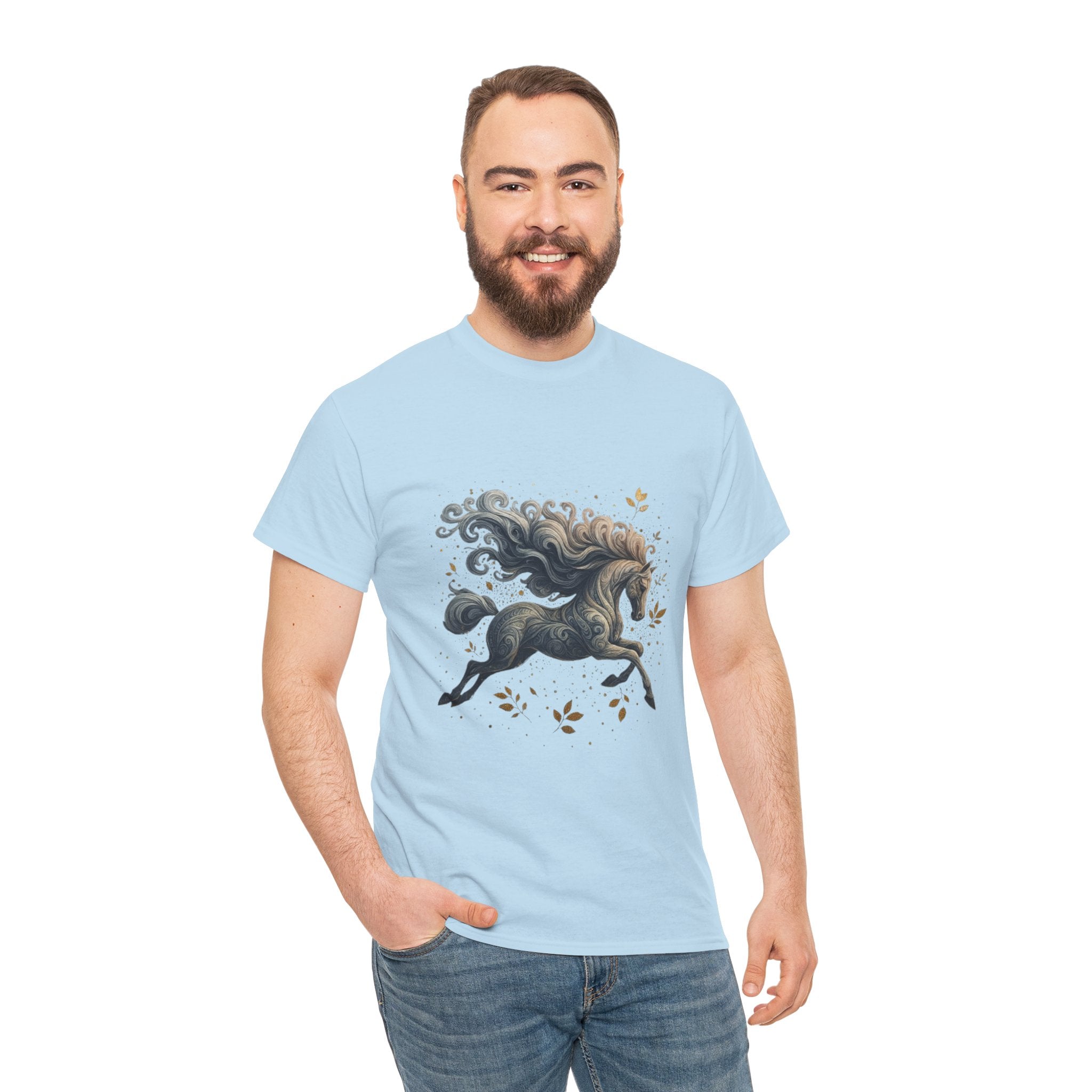 Majestic Horse Graphic Heavy Cotton Tee