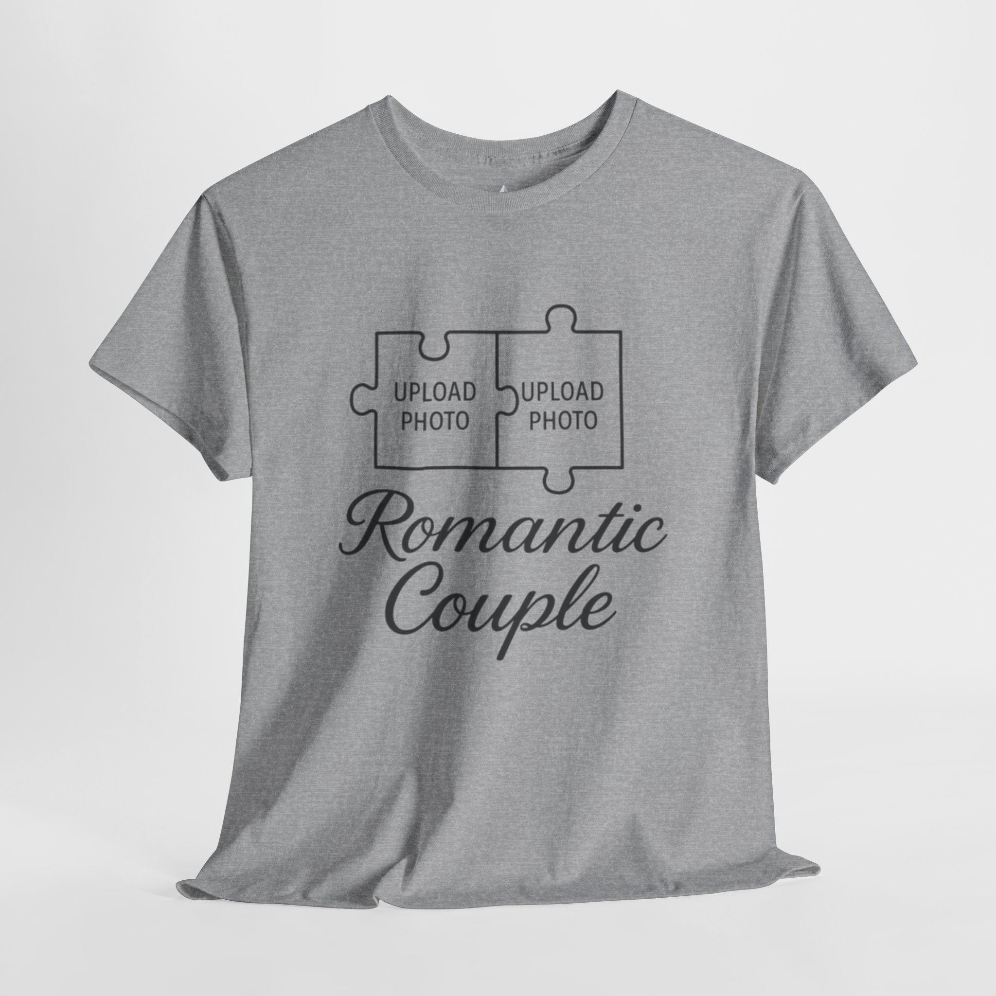 Romantic Couple Puzzle Custom Heavy Cotton Tee