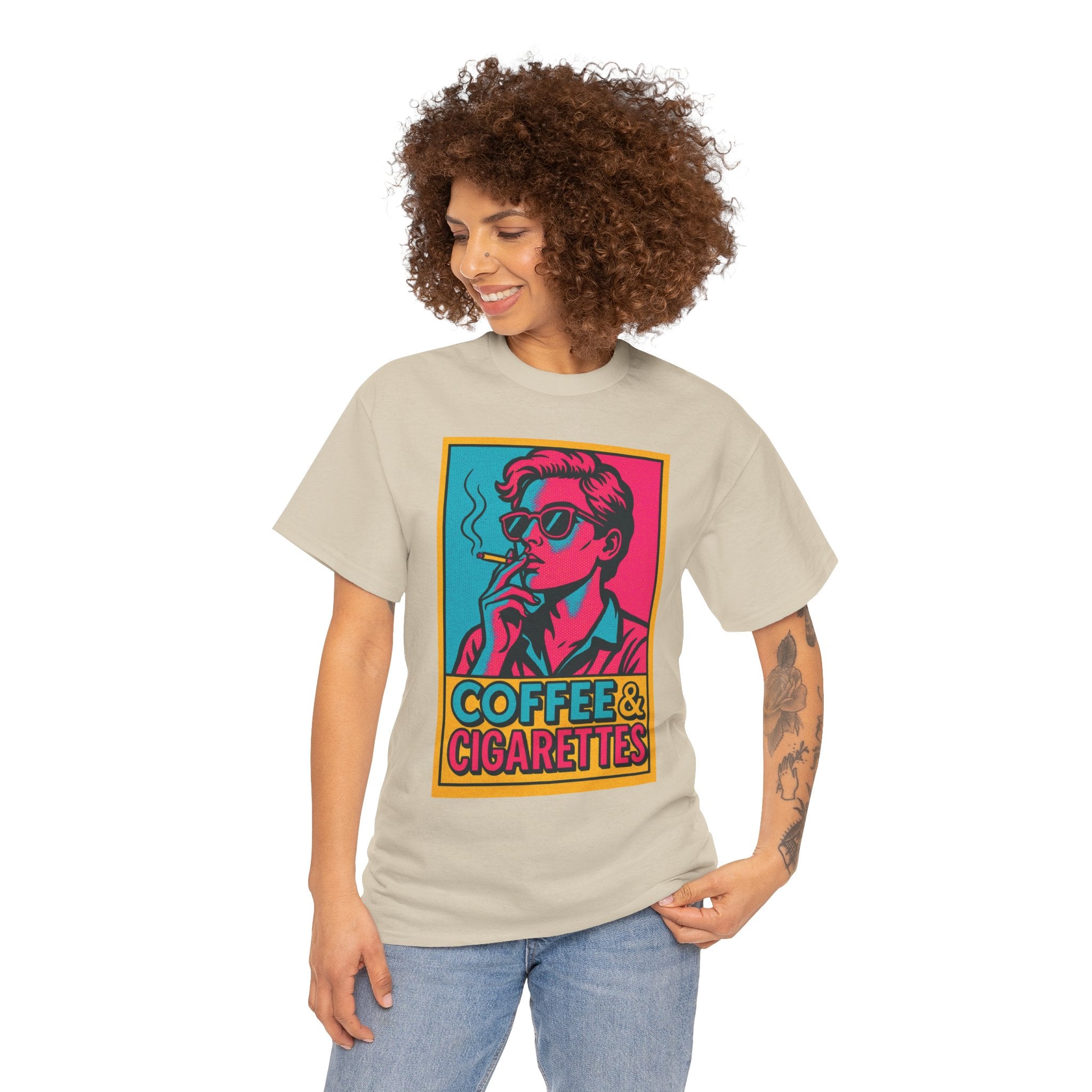 Coffee & Cigarettes Vintage Unisex Heavy Cotton Tee