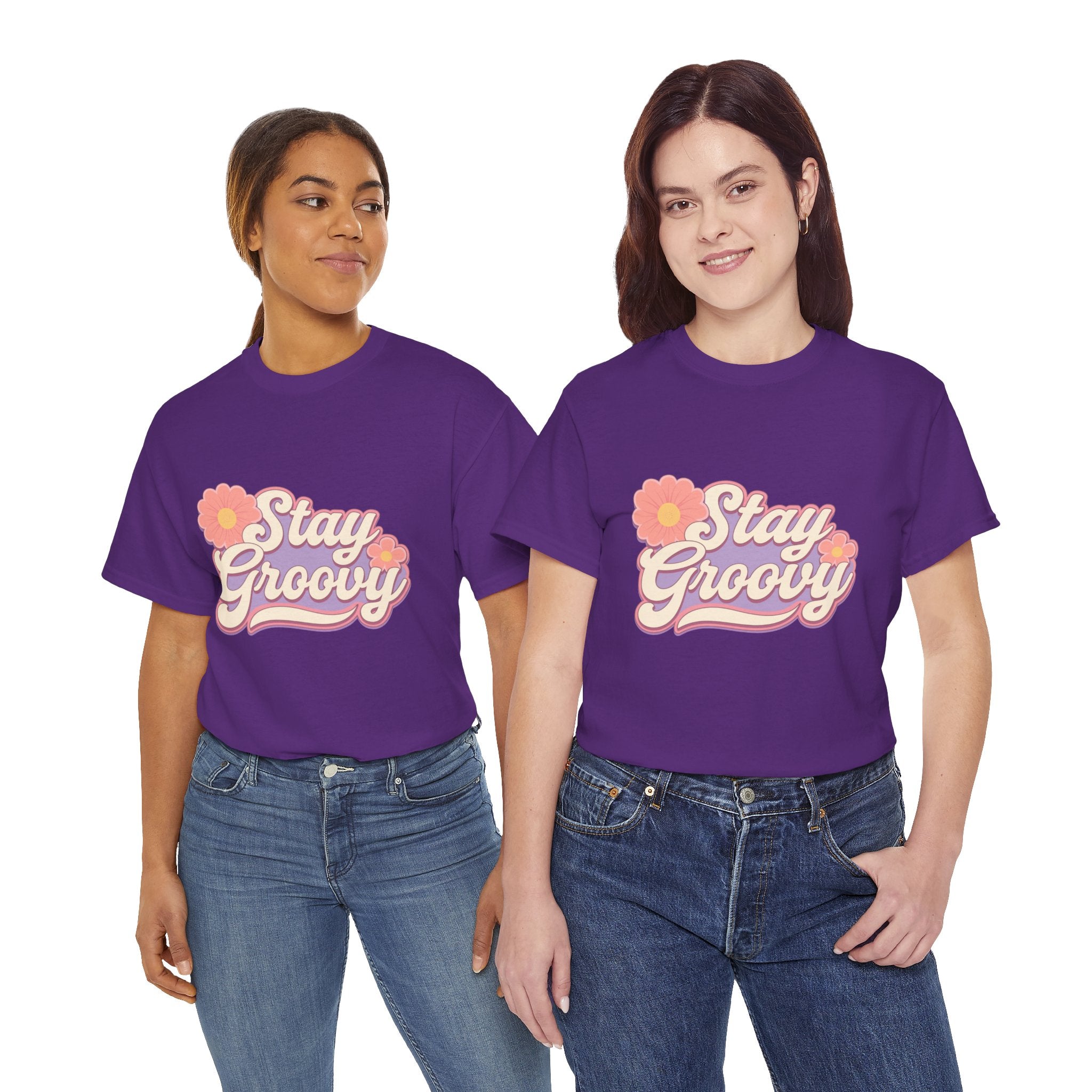 Stay Groovy Retro Unisex Heavy Cotton Tee