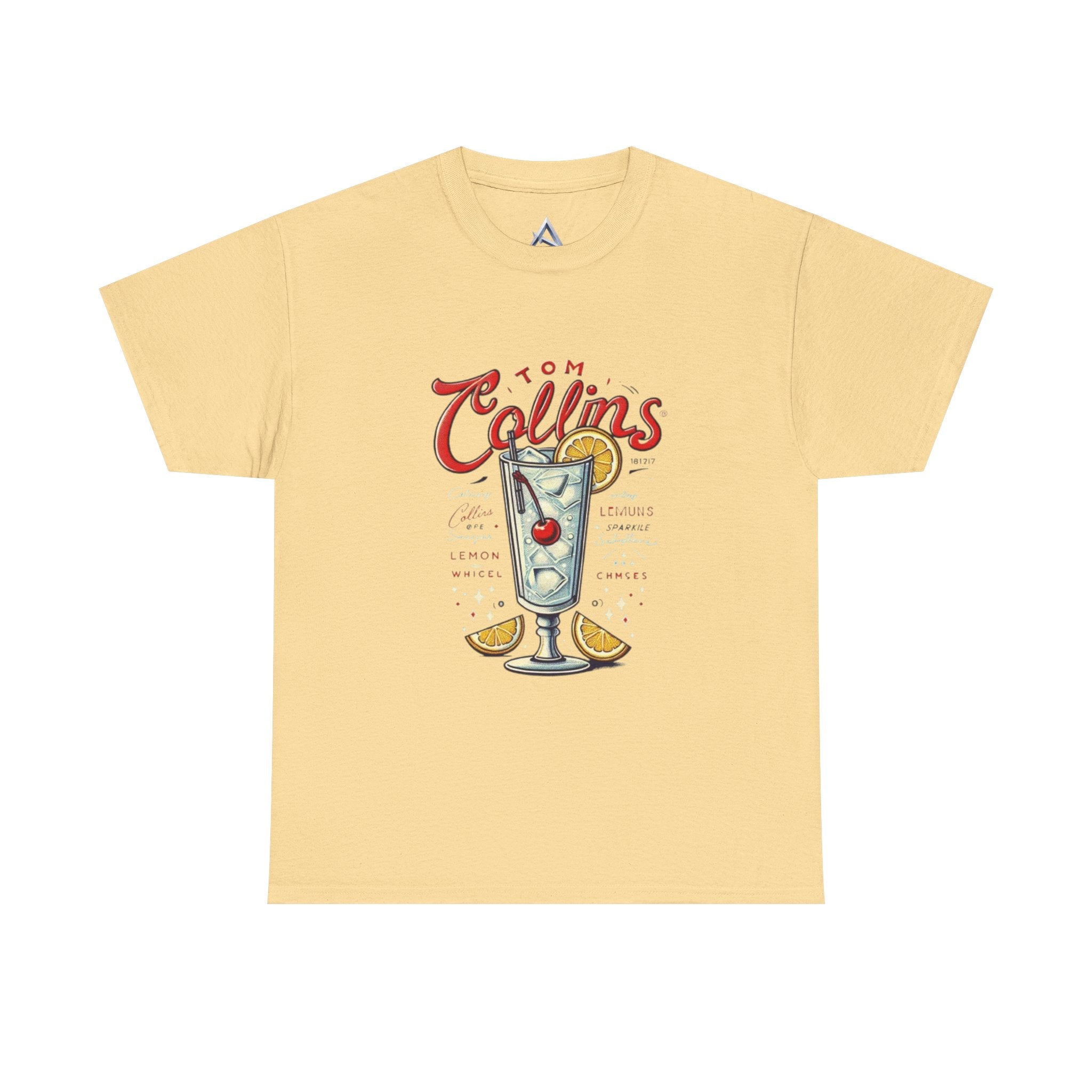Tom Collins Cocktail Unisex Heavy Cotton Tee
