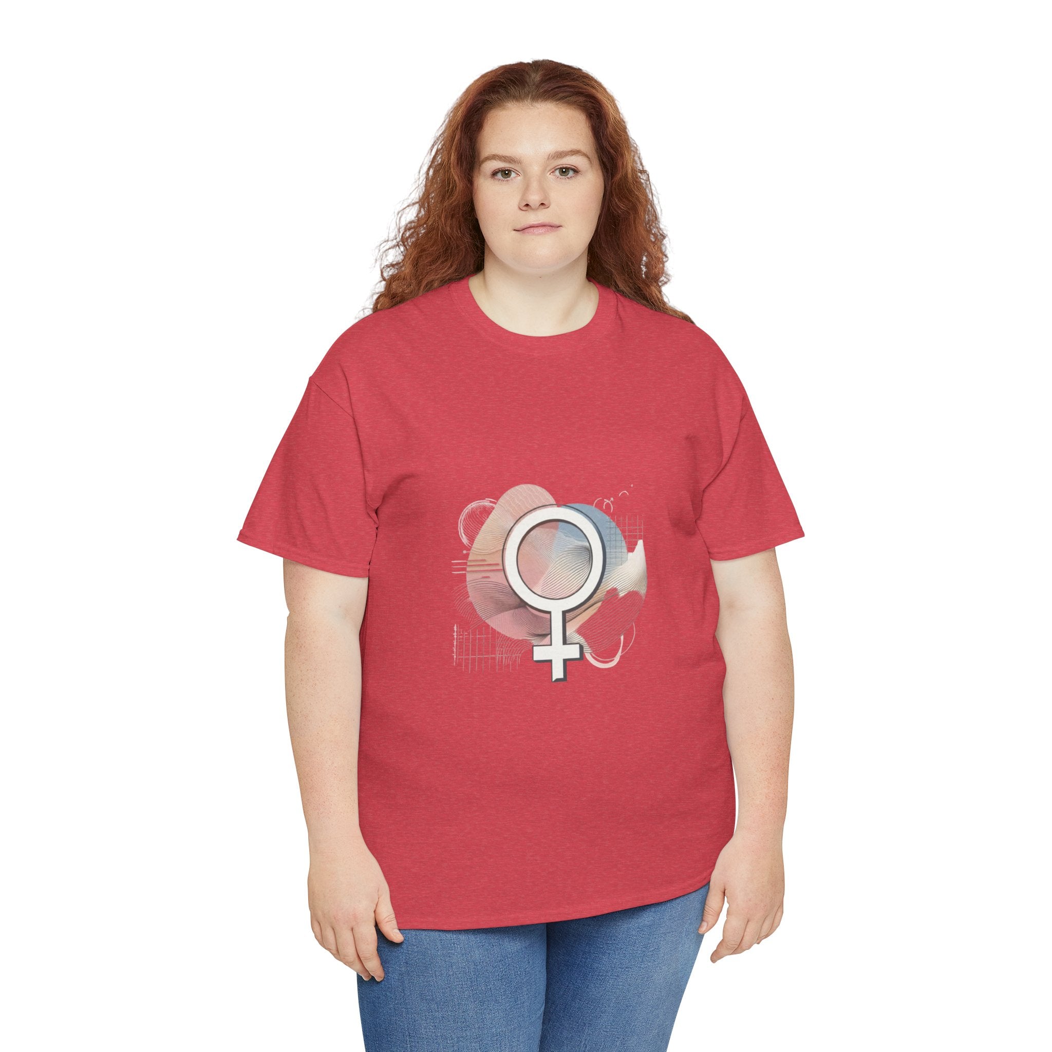 Artistic Female Symbol Unisex Heavy Cotton Tee
