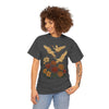 Floral Crane Unisex Heavy Cotton Tee