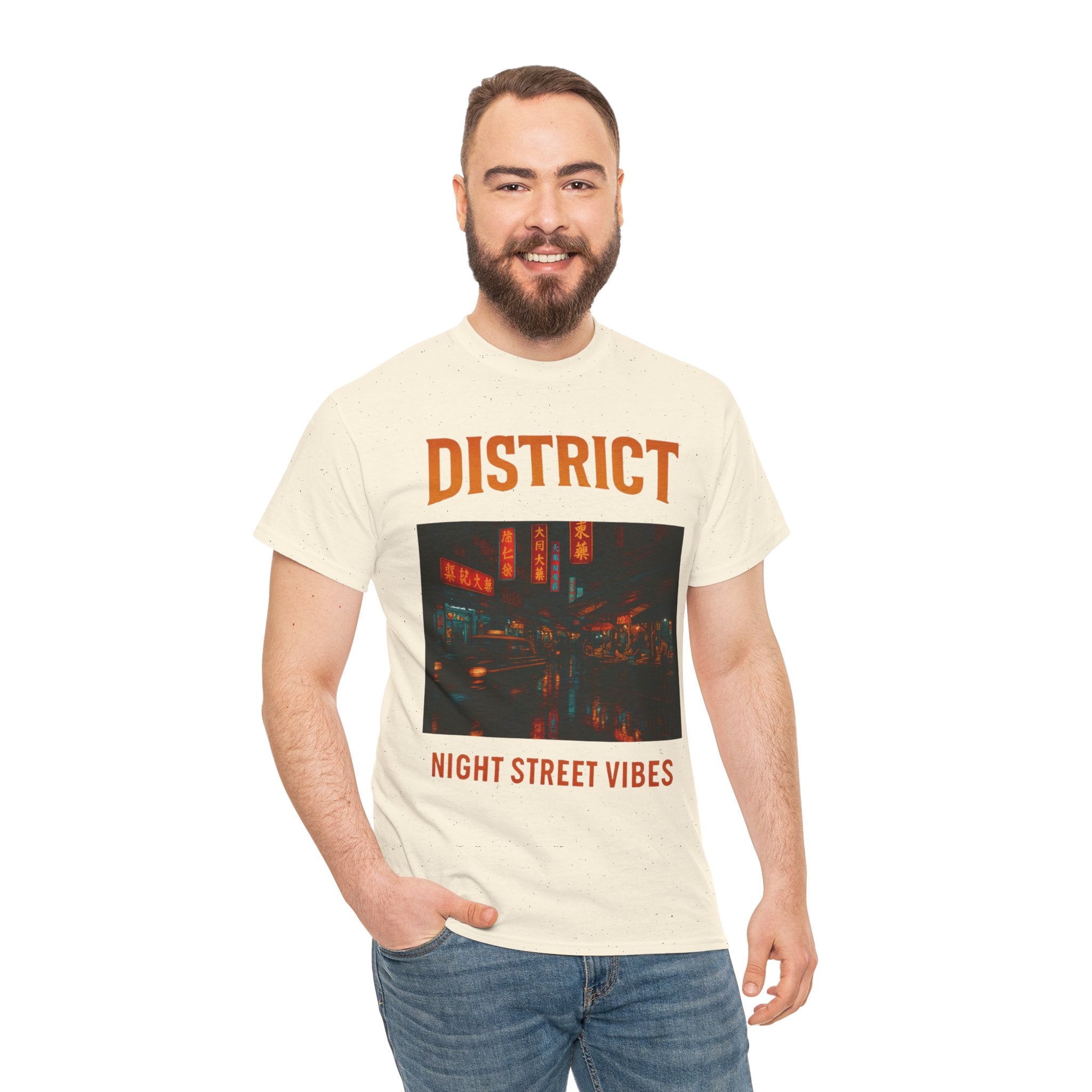 District Night Street Vibes Unisex Heavy Cotton Tee