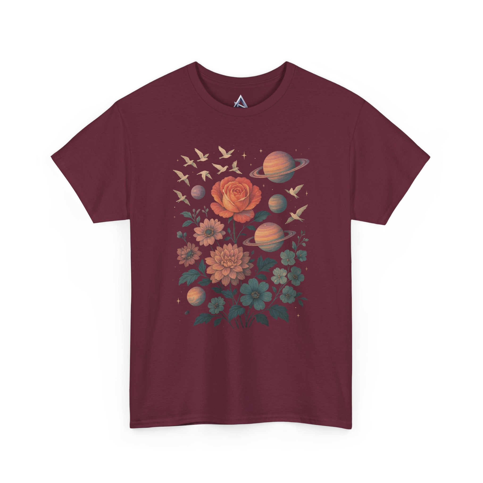 Cosmic Floral Unisex Heavy Cotton Tee