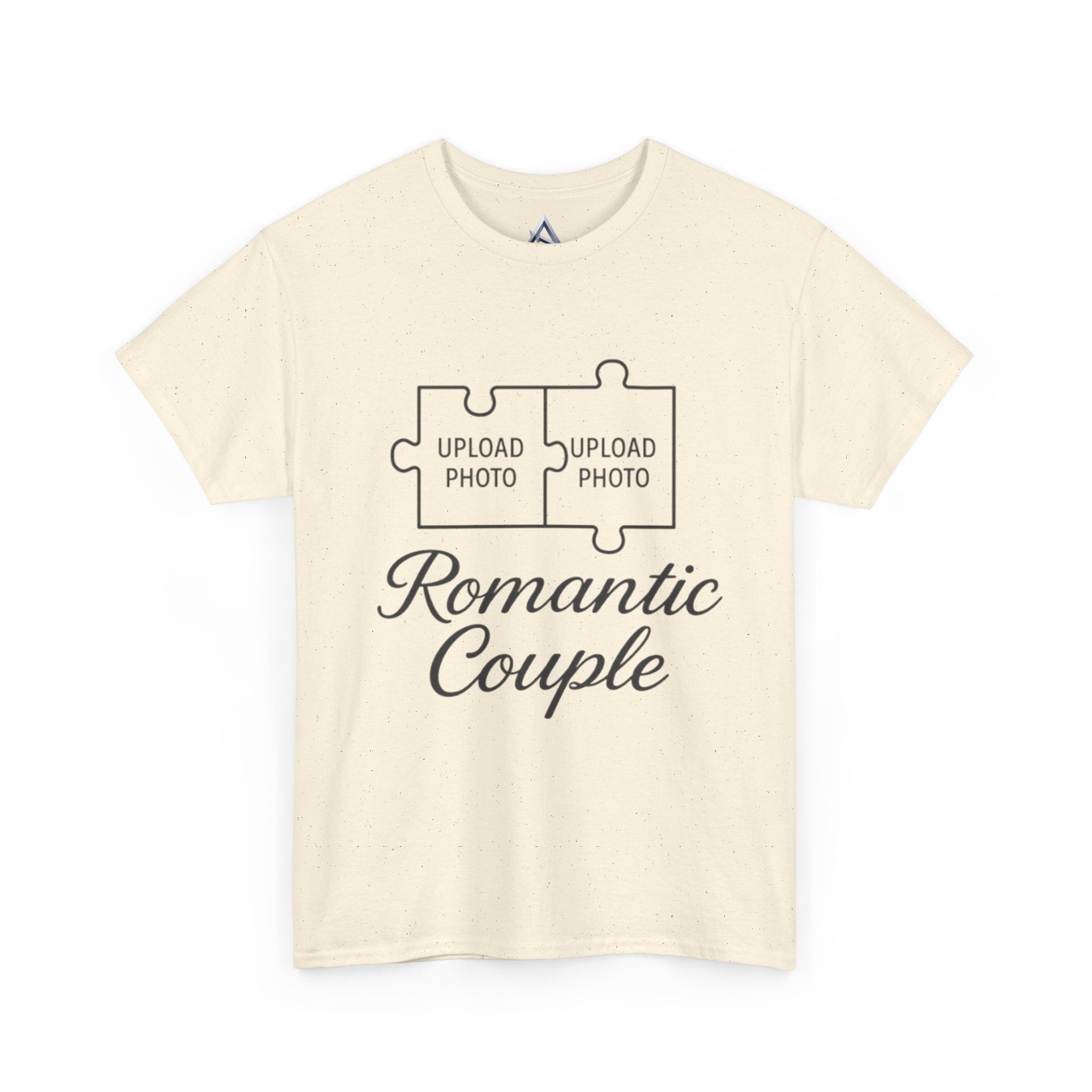 Romantic Couple Puzzle Custom Heavy Cotton Tee