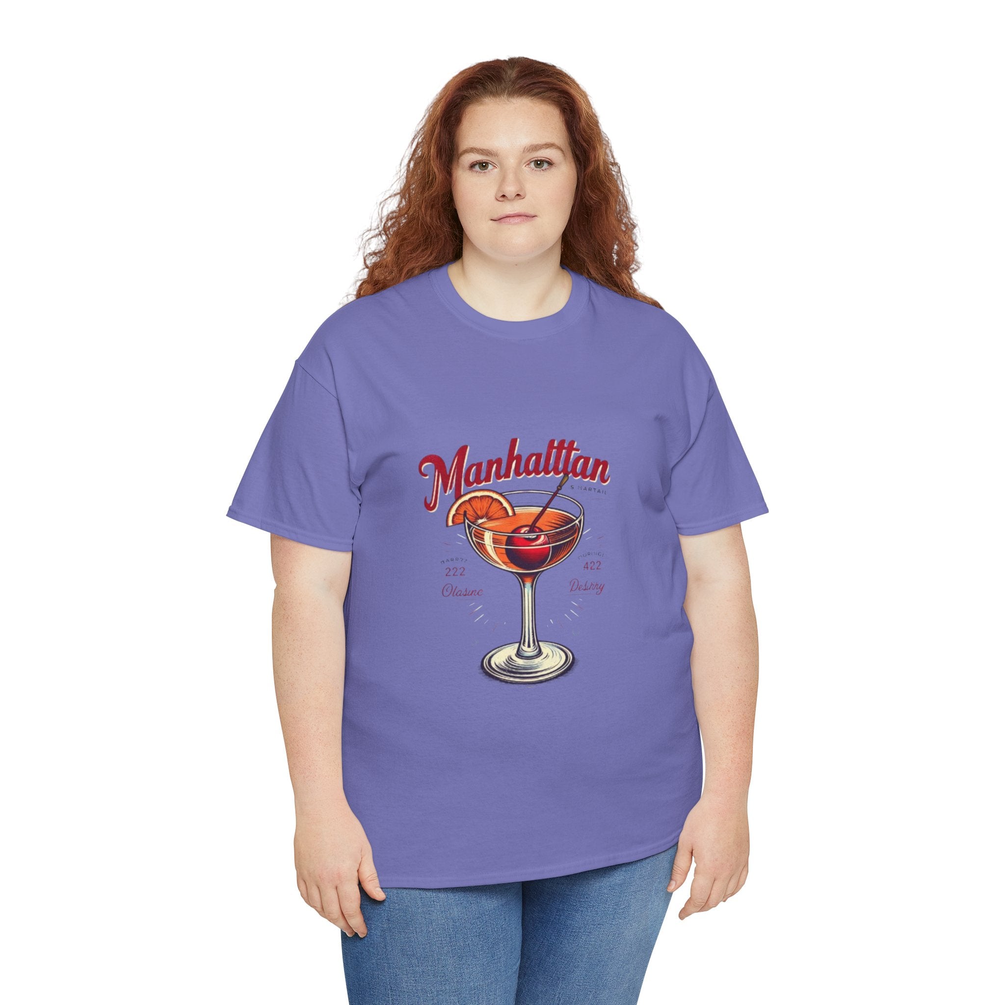 Manhattan Cocktail Unisex Heavy Cotton Tee