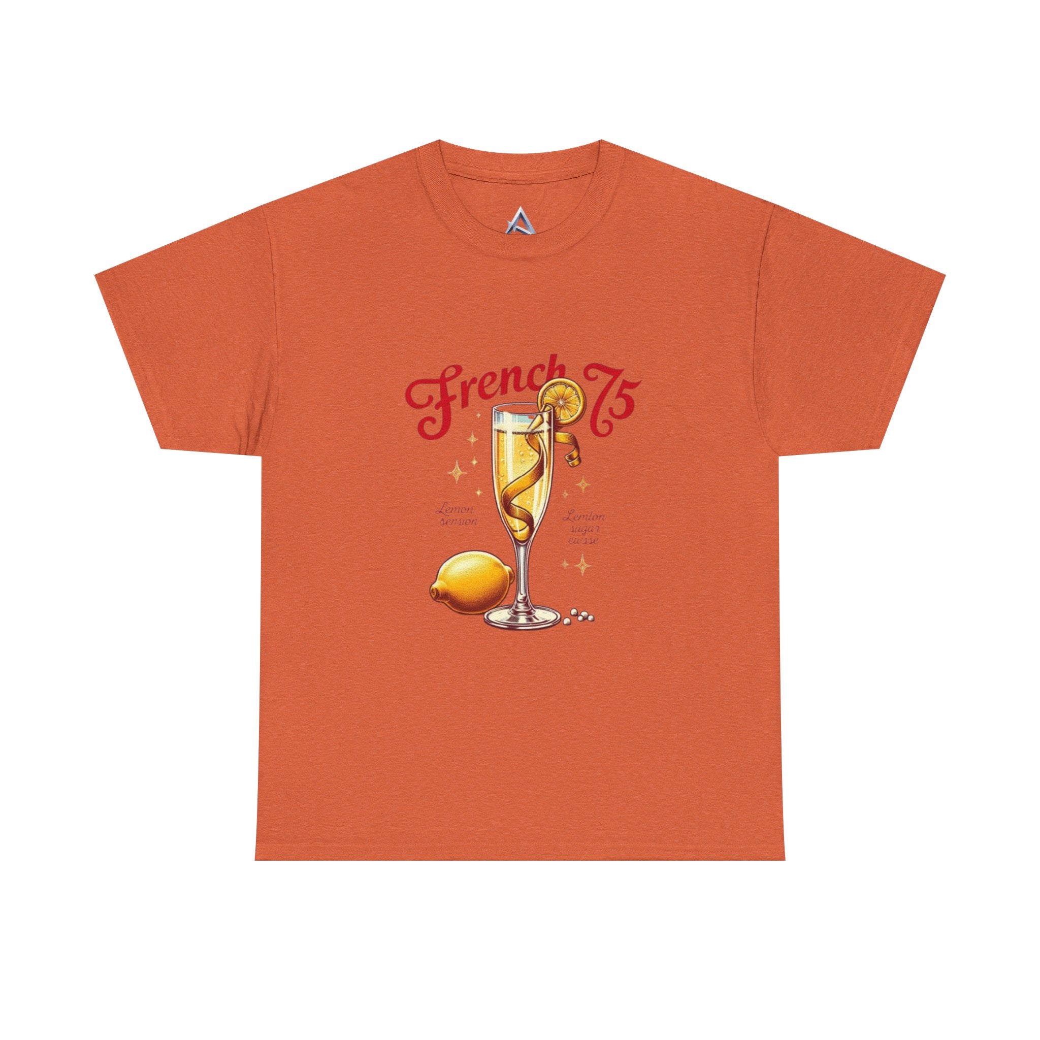 French 75 Cocktail Unisex Heavy Cotton Tee