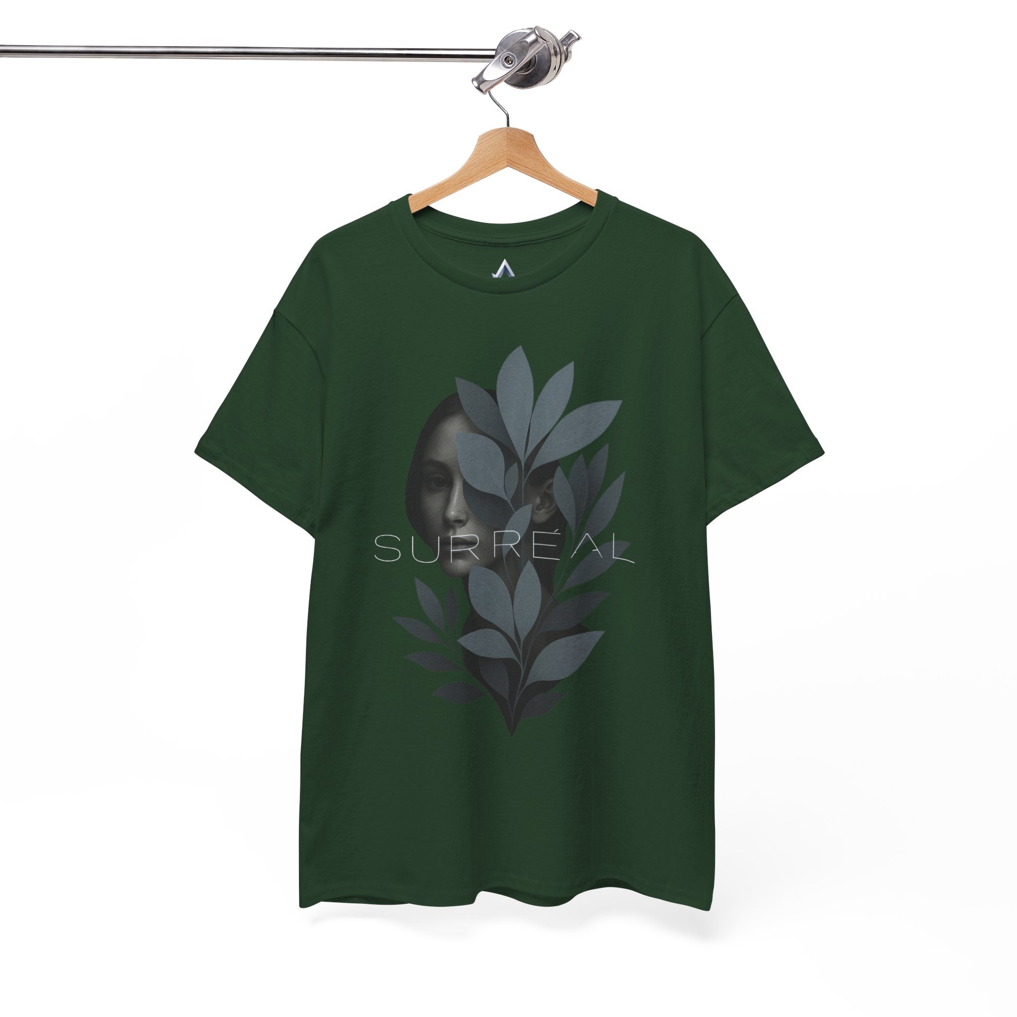 Surreal Leafy Face Heavy Cotton Tee