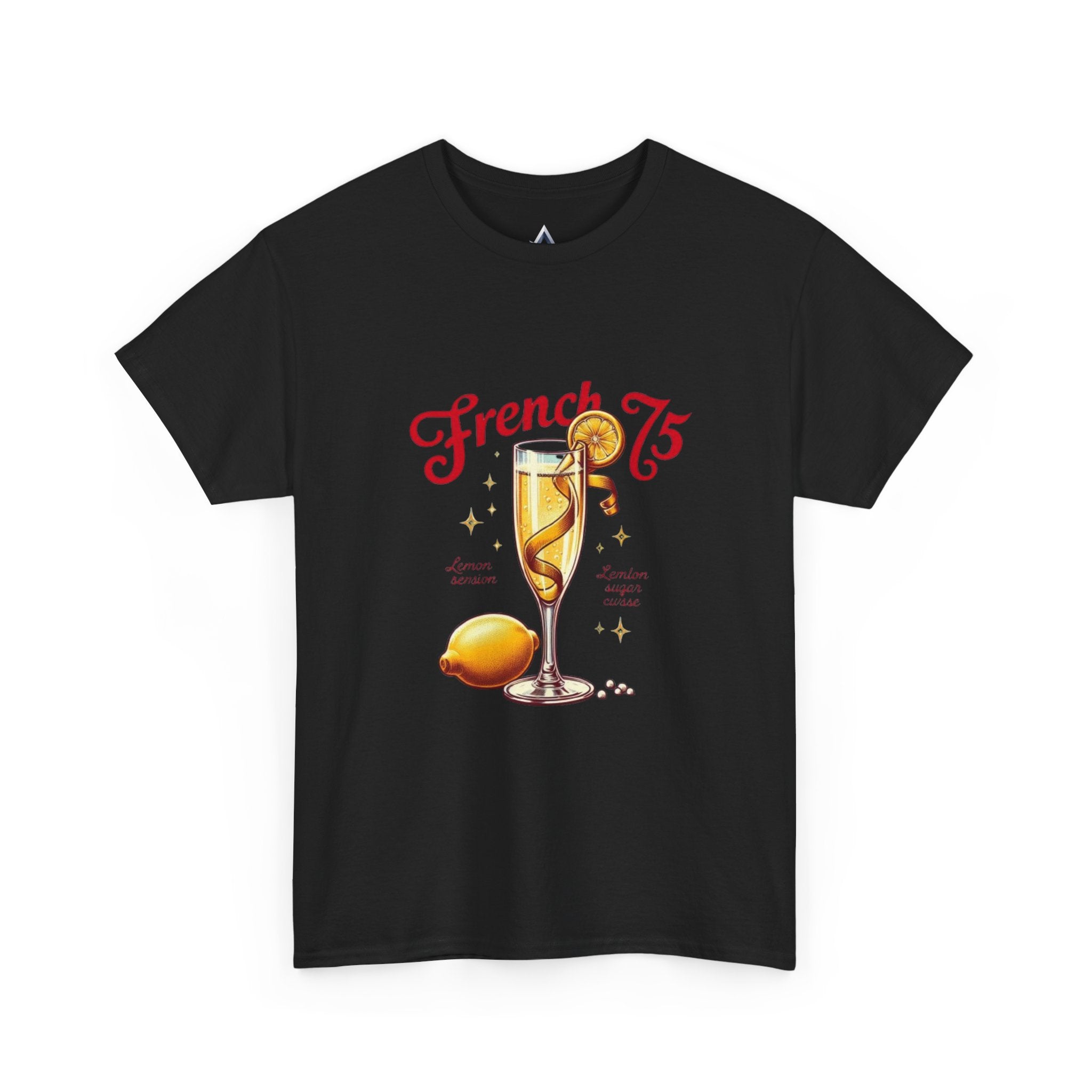 French 75 Cocktail Unisex Heavy Cotton Tee