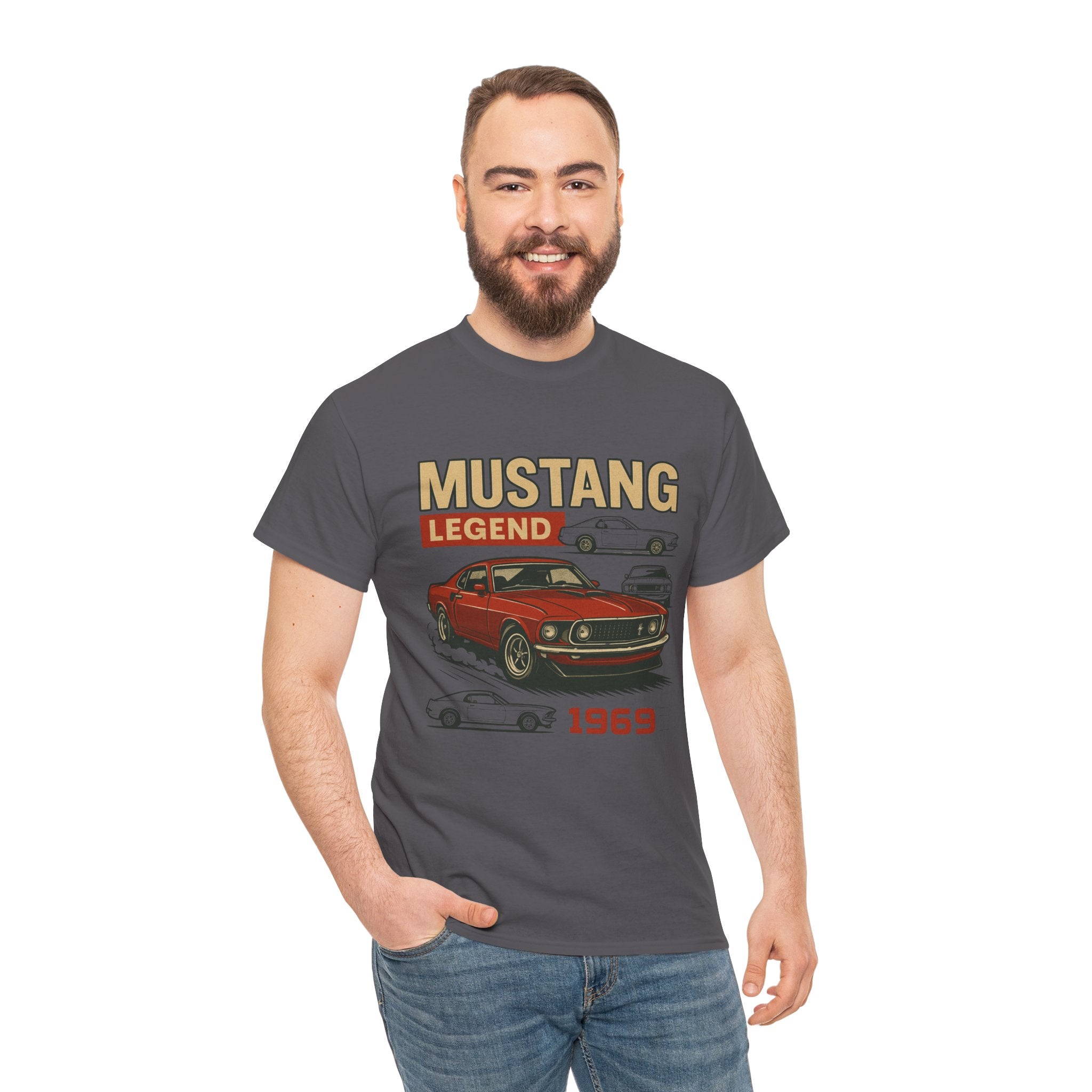1969 Mustang Legend Unisex Heavy Cotton Tee