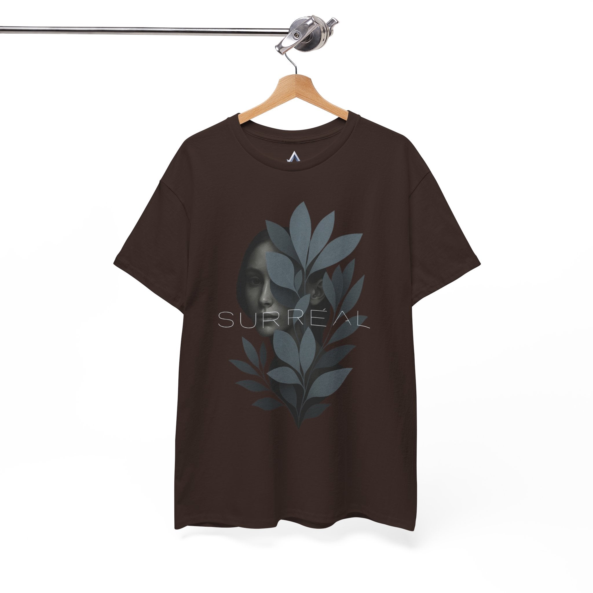 Surreal Leafy Face Heavy Cotton Tee