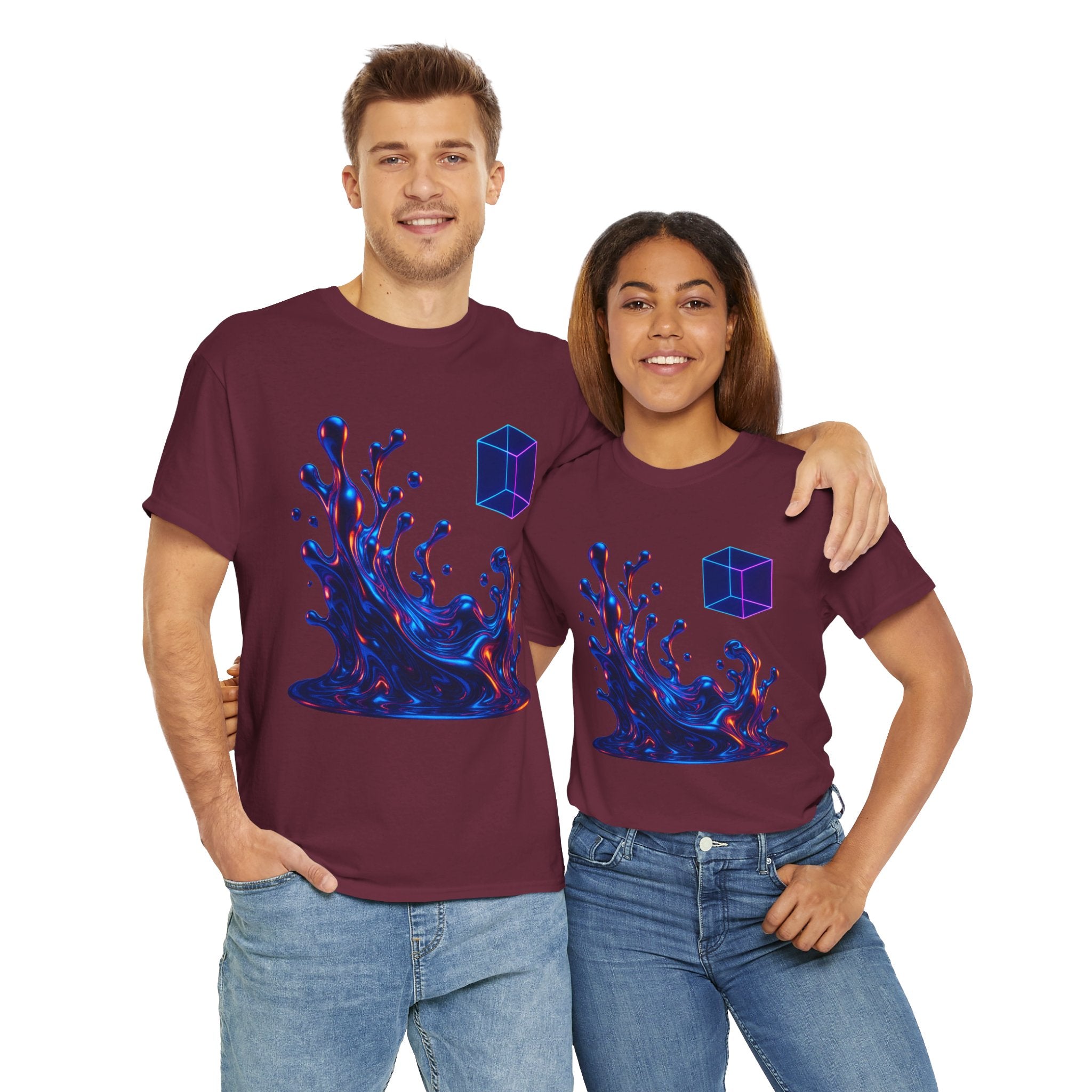 Vibrant Splash Art Unisex Heavy Cotton Tee