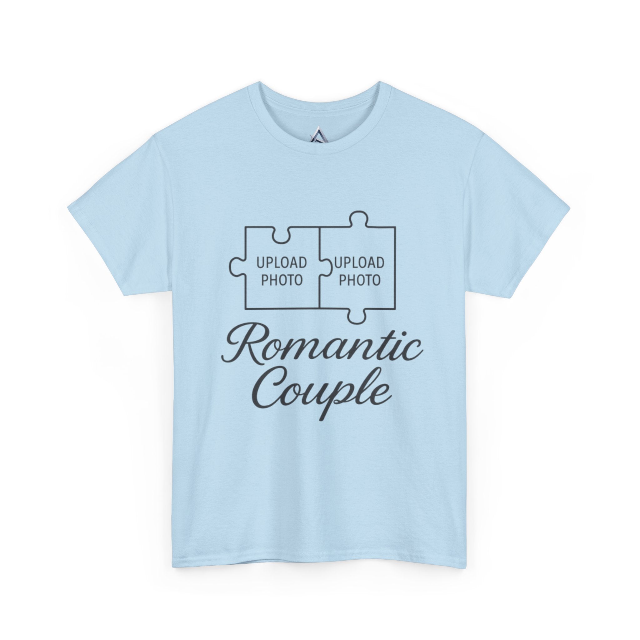 Romantic Couple Puzzle Custom Heavy Cotton Tee
