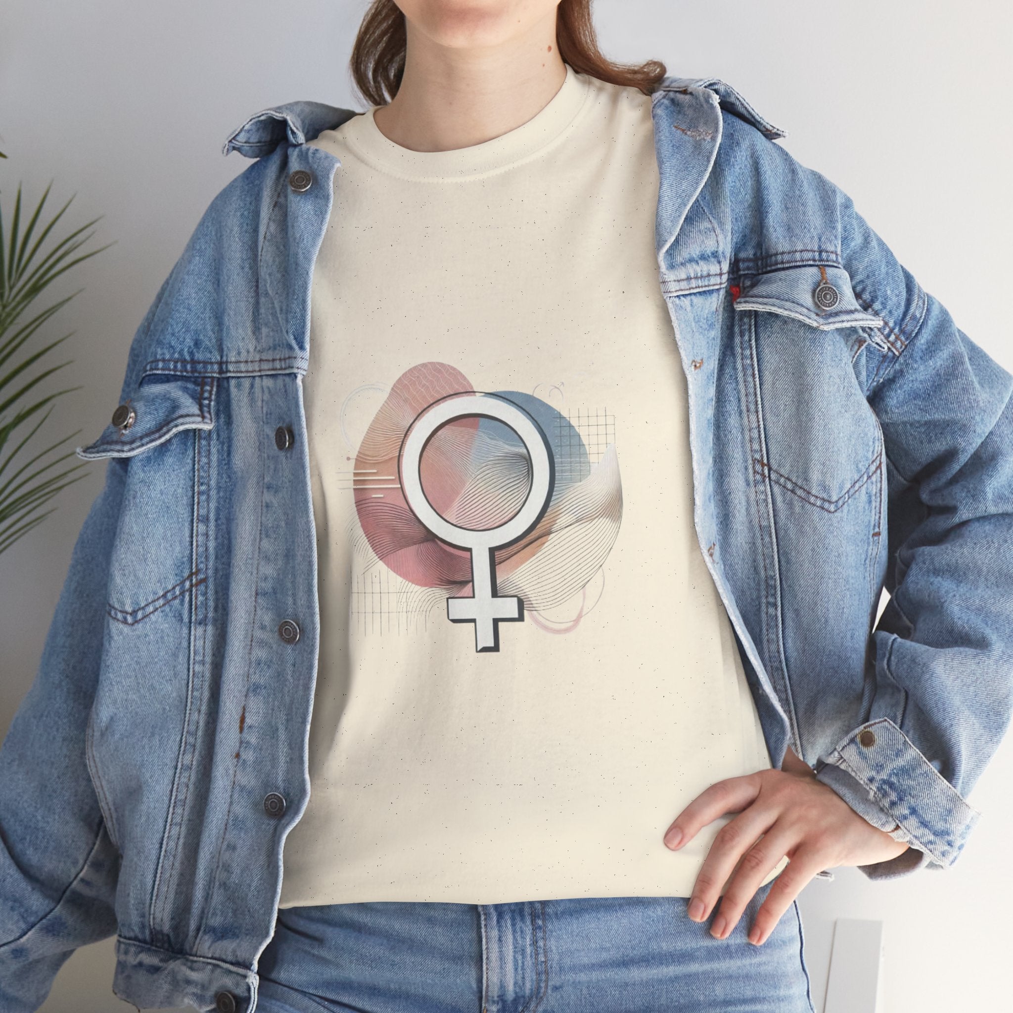 Artistic Female Symbol Unisex Heavy Cotton Tee