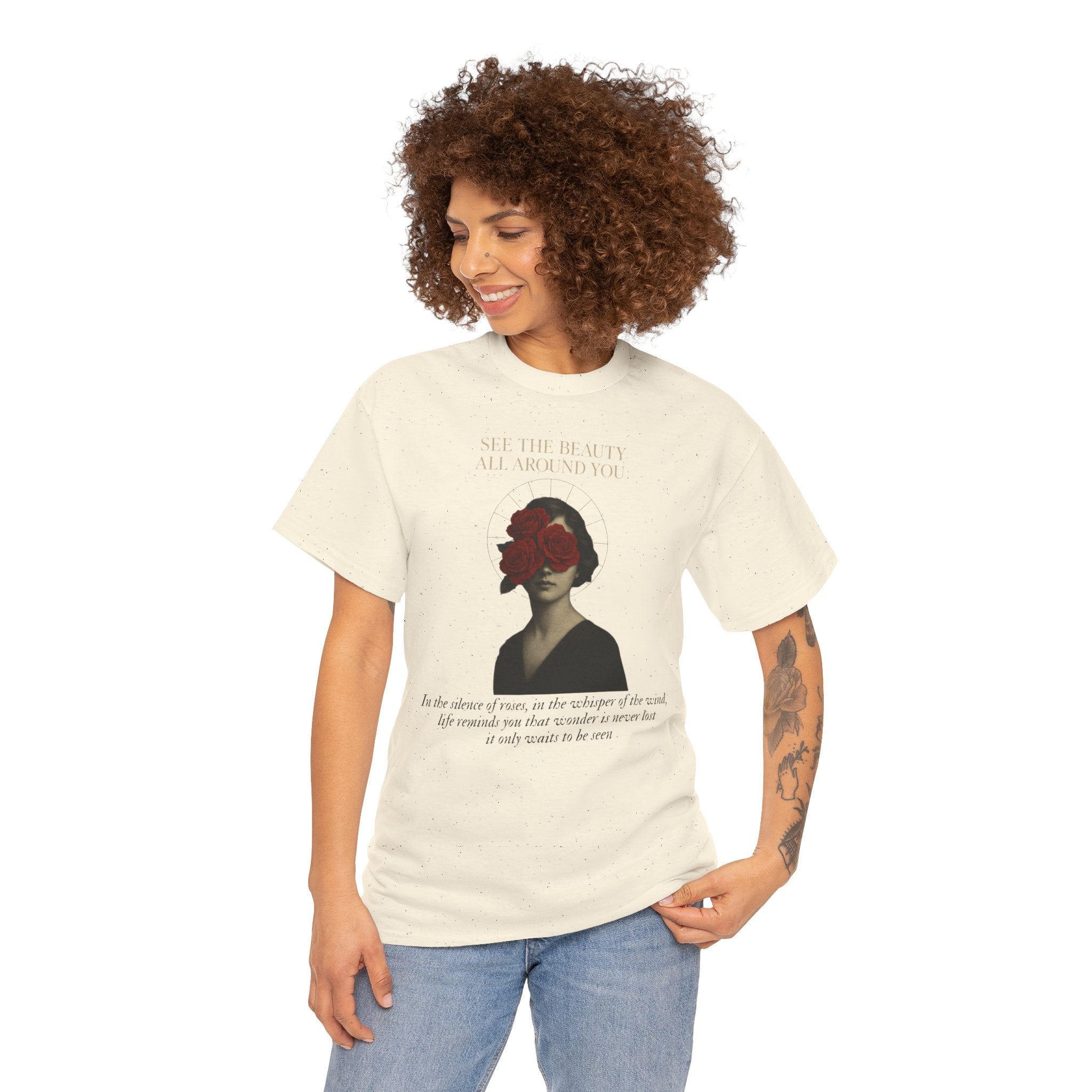 Artistic Floral Heavy Cotton Tee