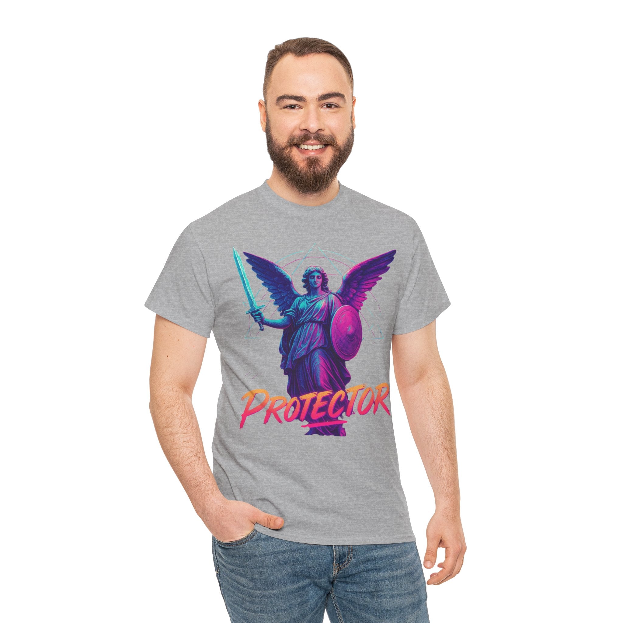 Vibrant Guardian Protector Graphic Heavy Cotton Tee