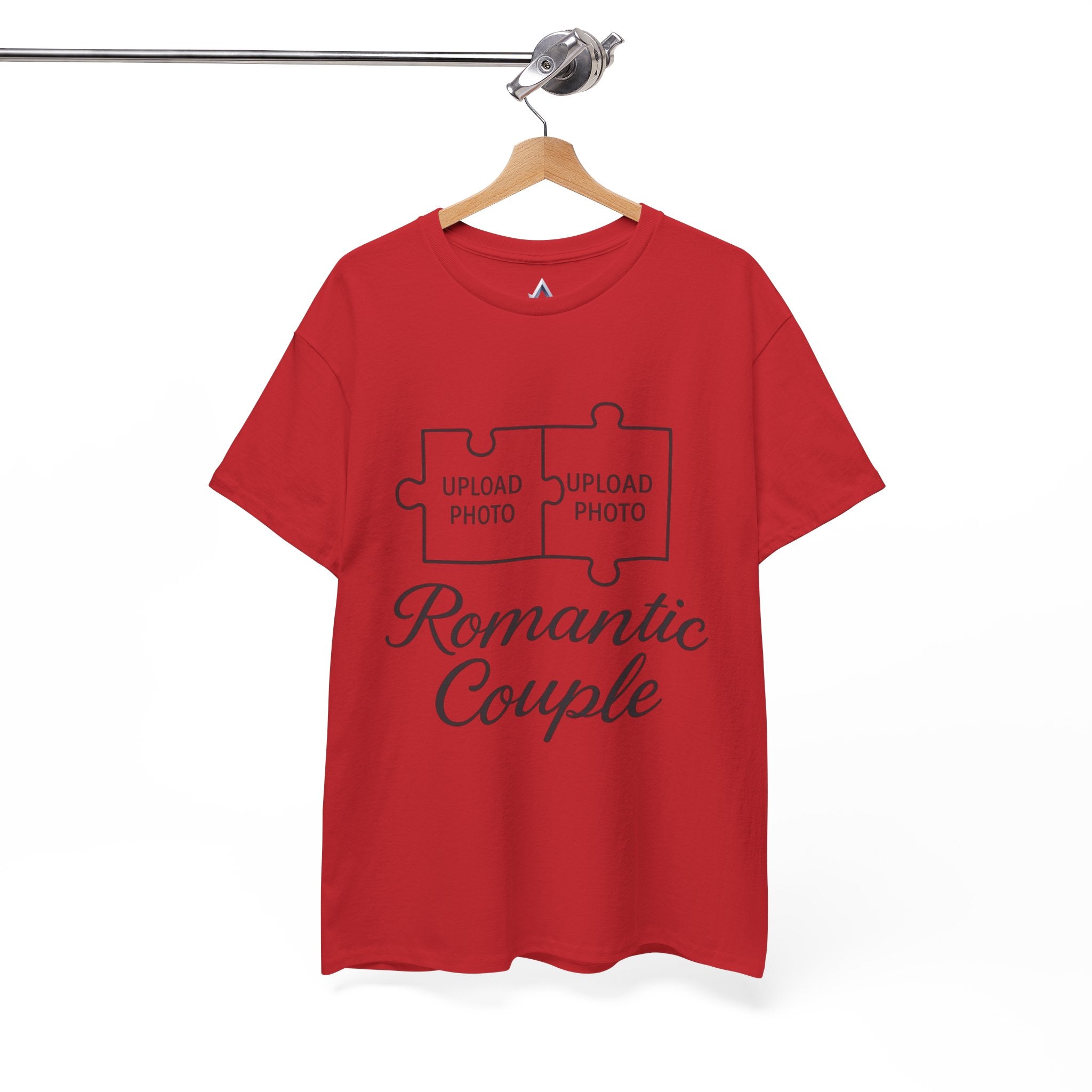 Romantic Couple Puzzle Custom Heavy Cotton Tee