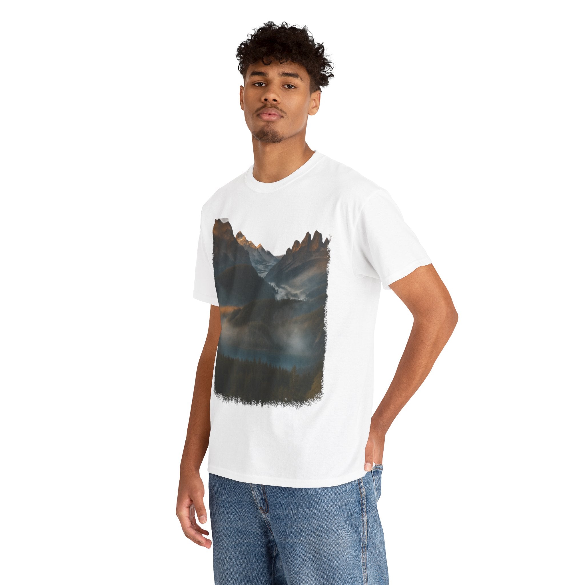 Nature-Inspired Unisex Heavy Cotton Tee, Outdoor, Adventure, Casual Wear, Gift for Nature Lovers, Hiking Merchandise