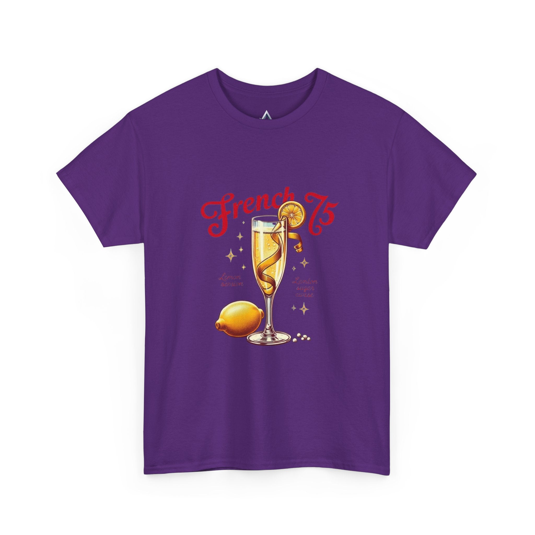 French 75 Cocktail Unisex Heavy Cotton Tee