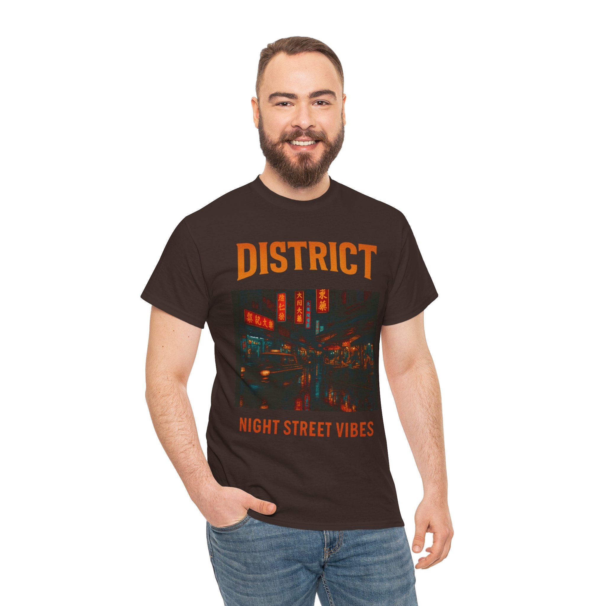 District Night Street Vibes Unisex Heavy Cotton Tee