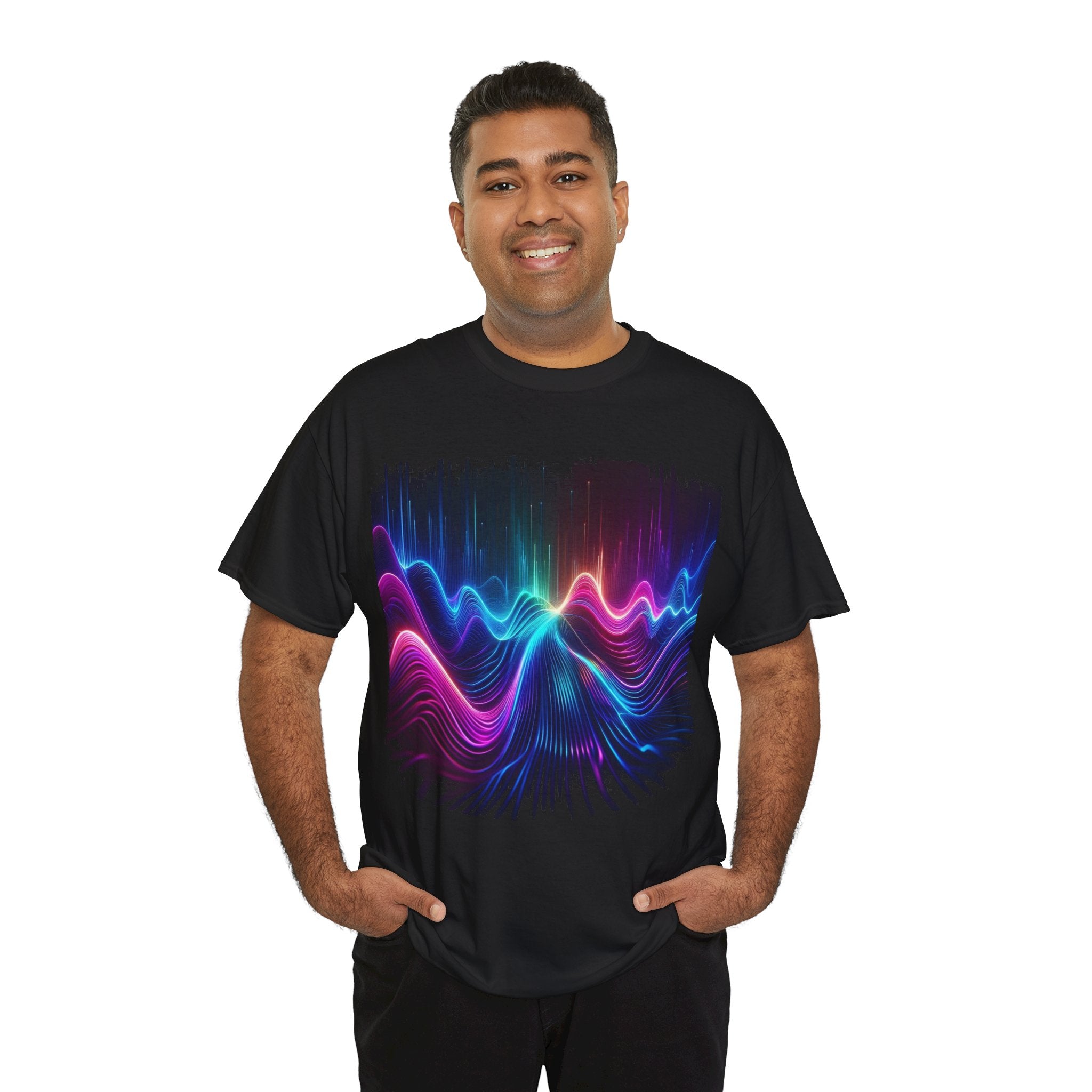 Vibrant Wave Graphic Heavy Cotton Tee