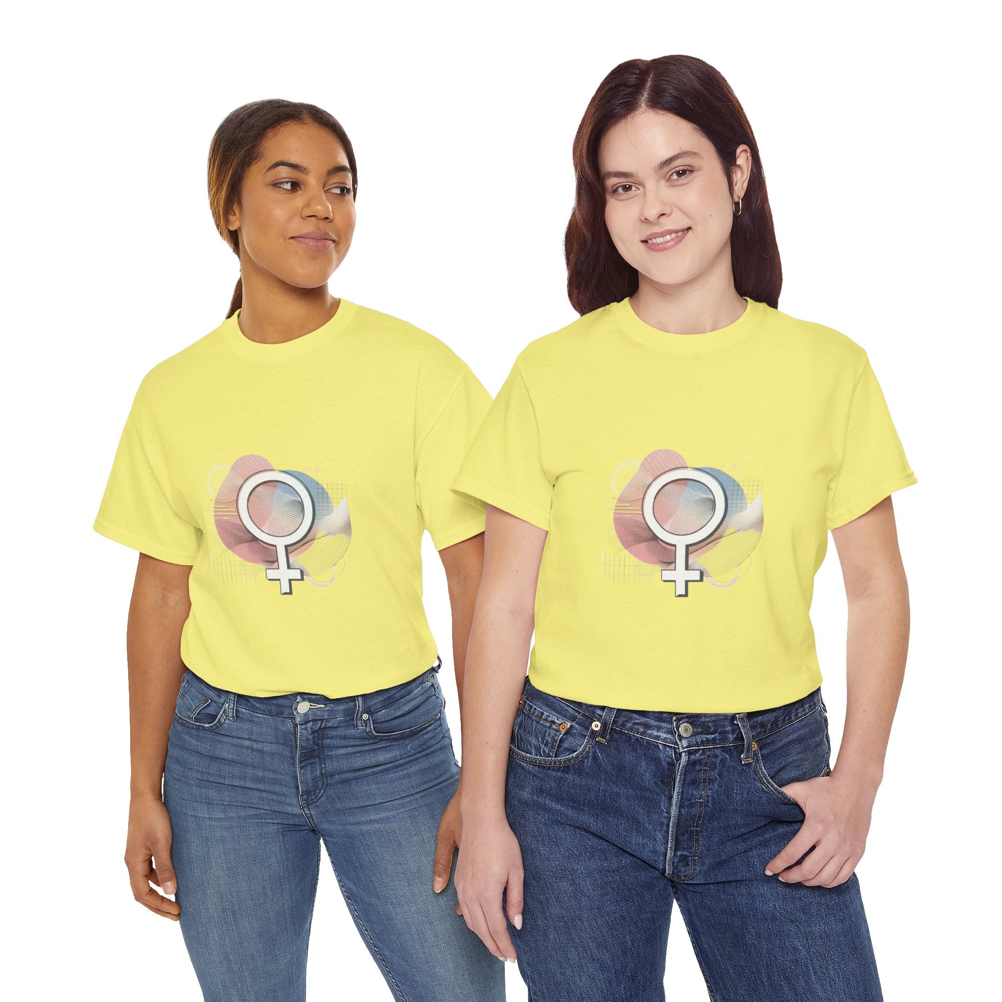 Artistic Female Symbol Unisex Heavy Cotton Tee