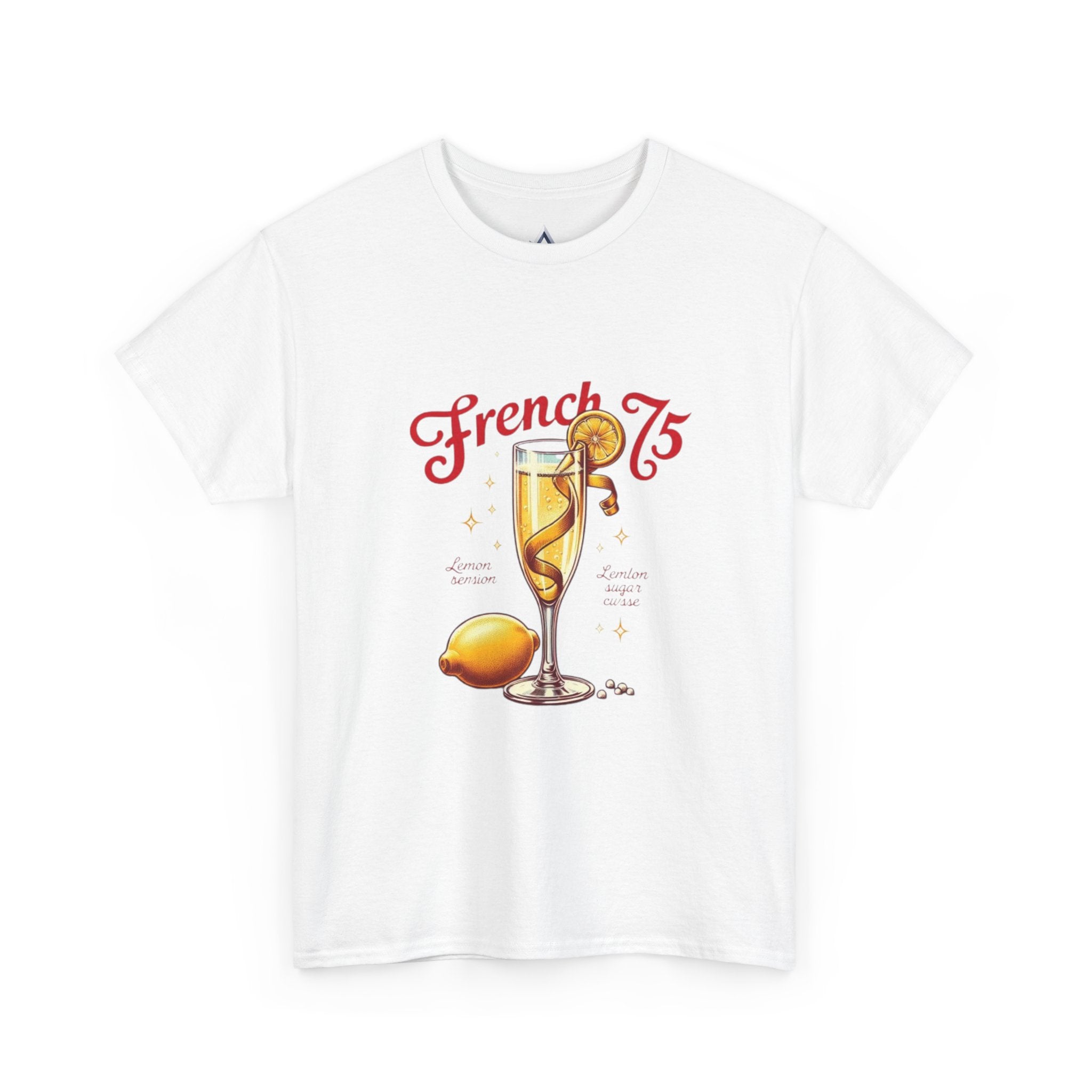 French 75 Cocktail Unisex Heavy Cotton Tee