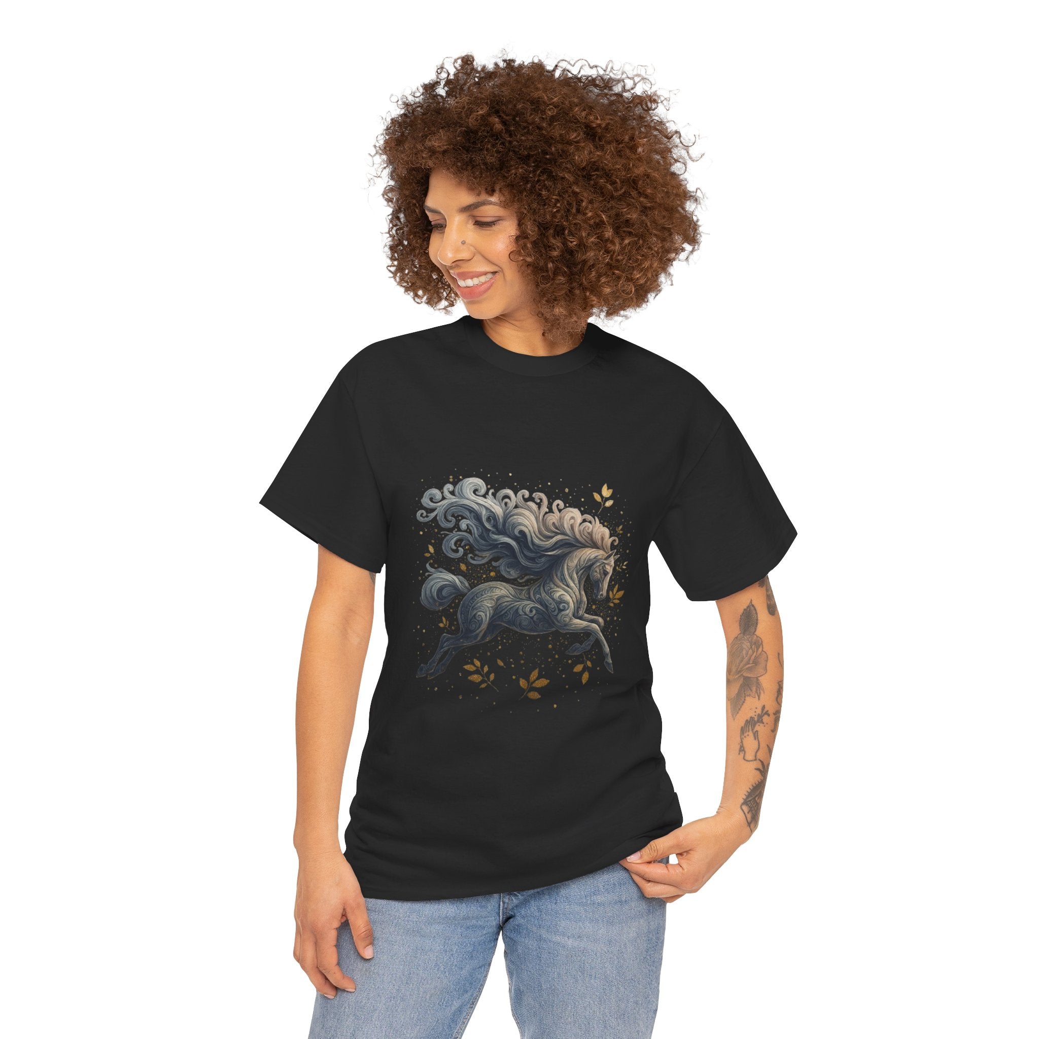 Majestic Horse Graphic Heavy Cotton Tee