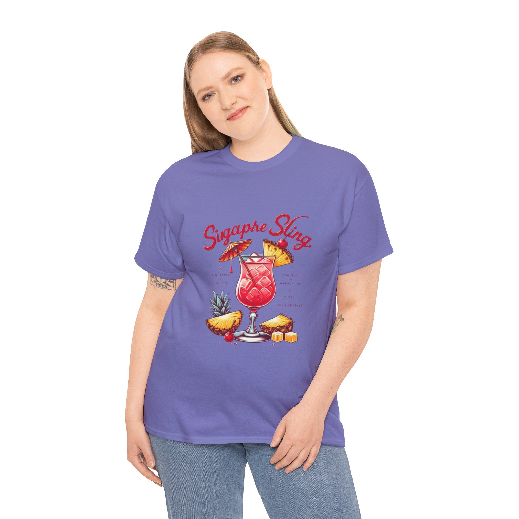 Sigapre Sling Cocktail Unisex Heavy Cotton Tee