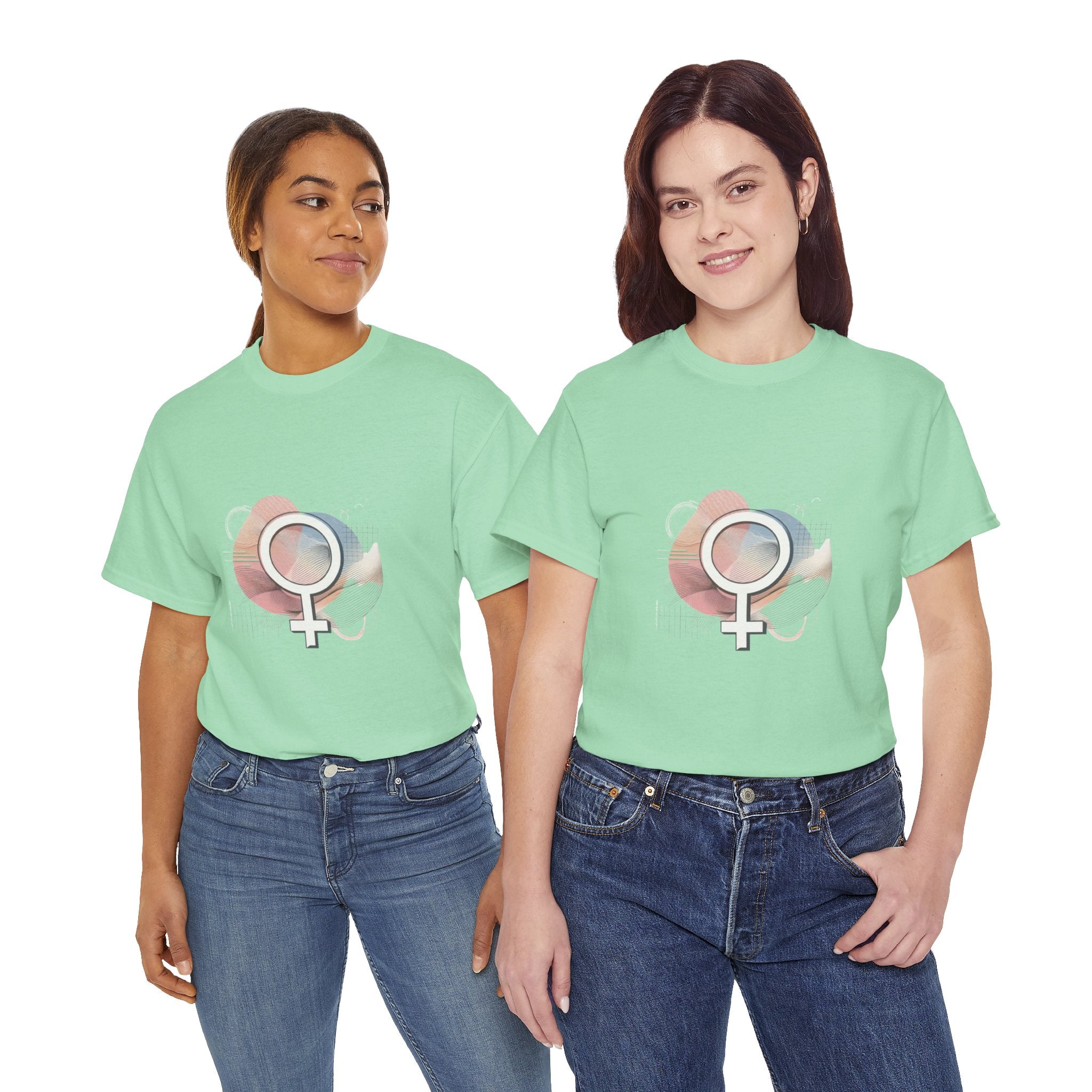 Artistic Female Symbol Unisex Heavy Cotton Tee