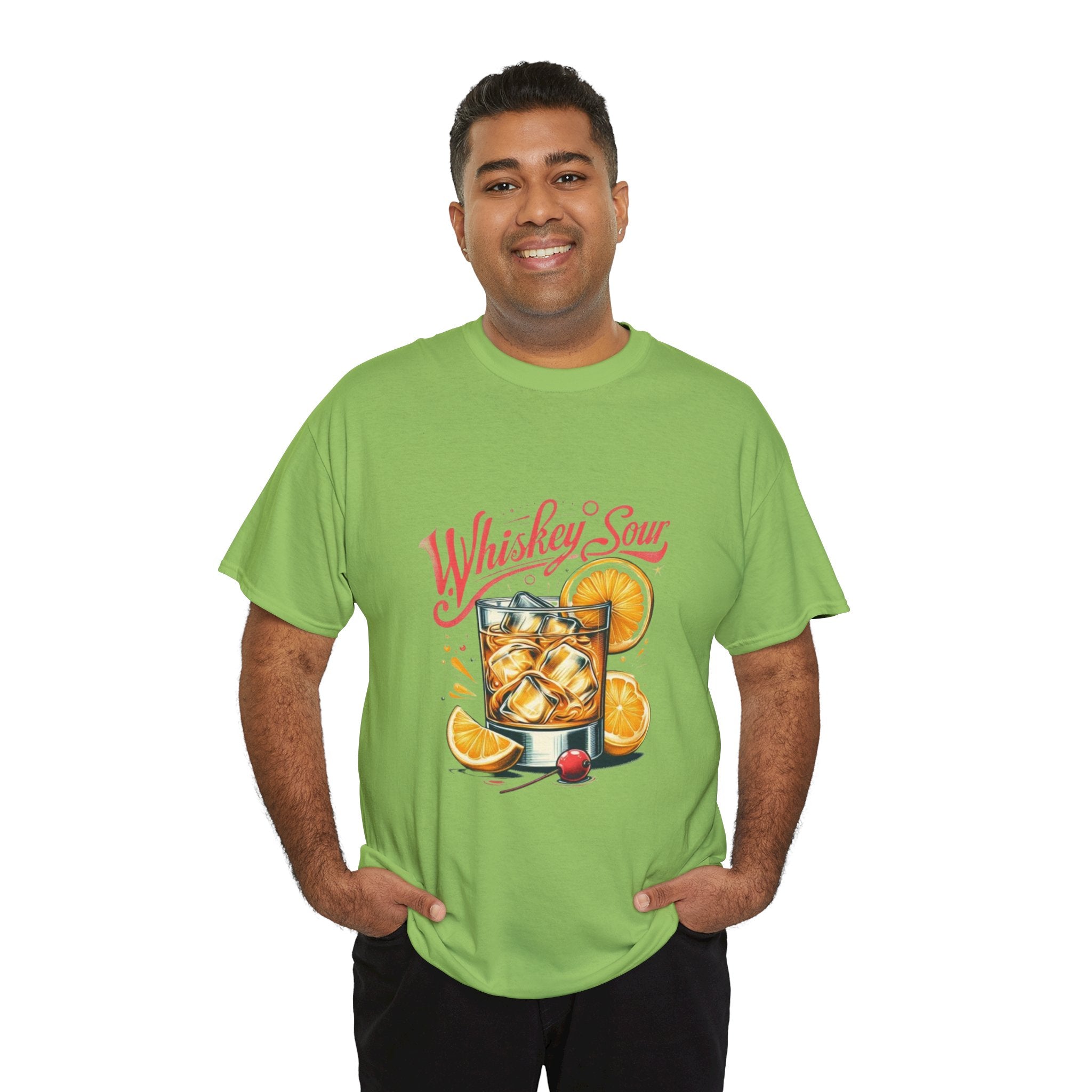 Whiskey Sour Cocktail Unisex Heavy Cotton Tee