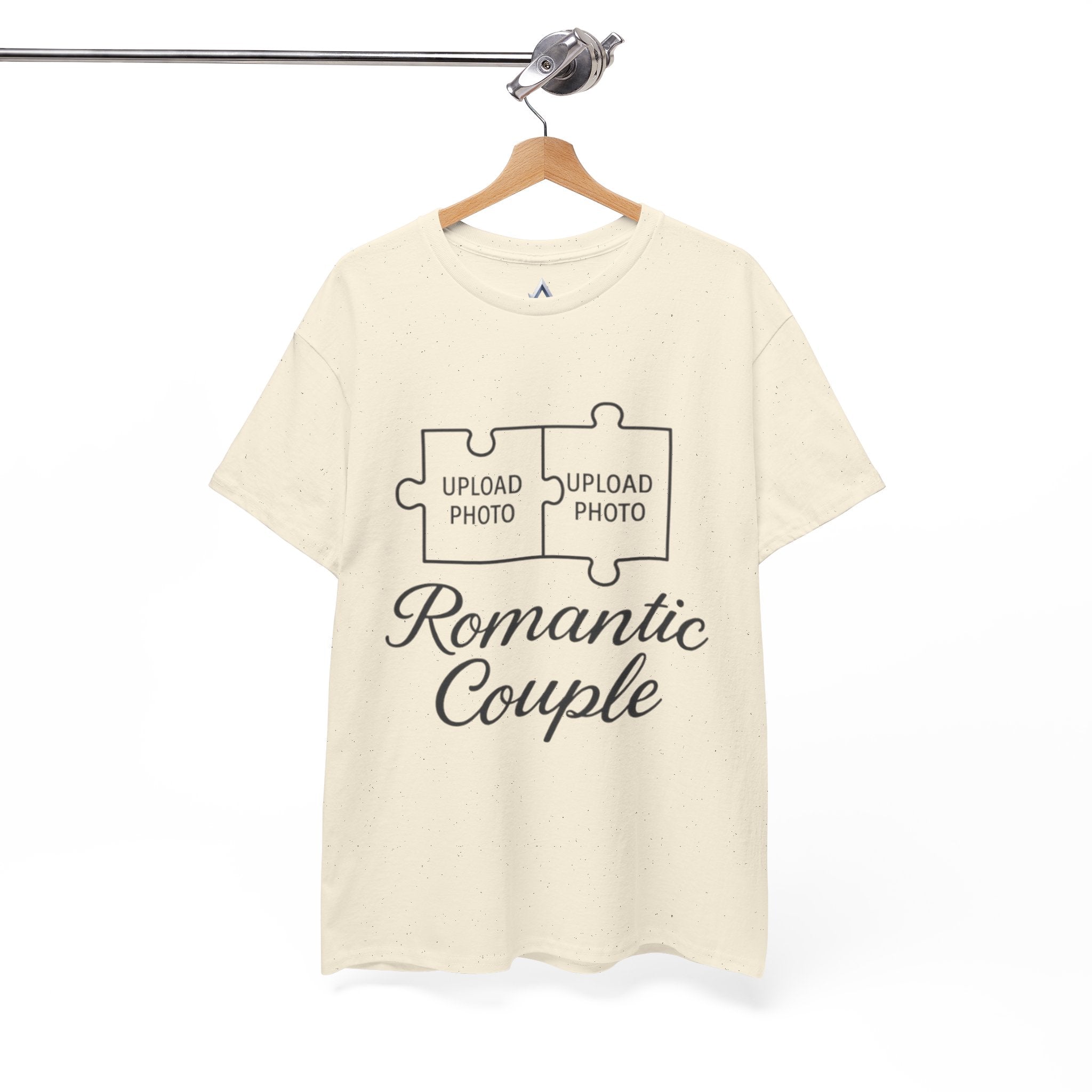 Romantic Couple Puzzle Custom Heavy Cotton Tee