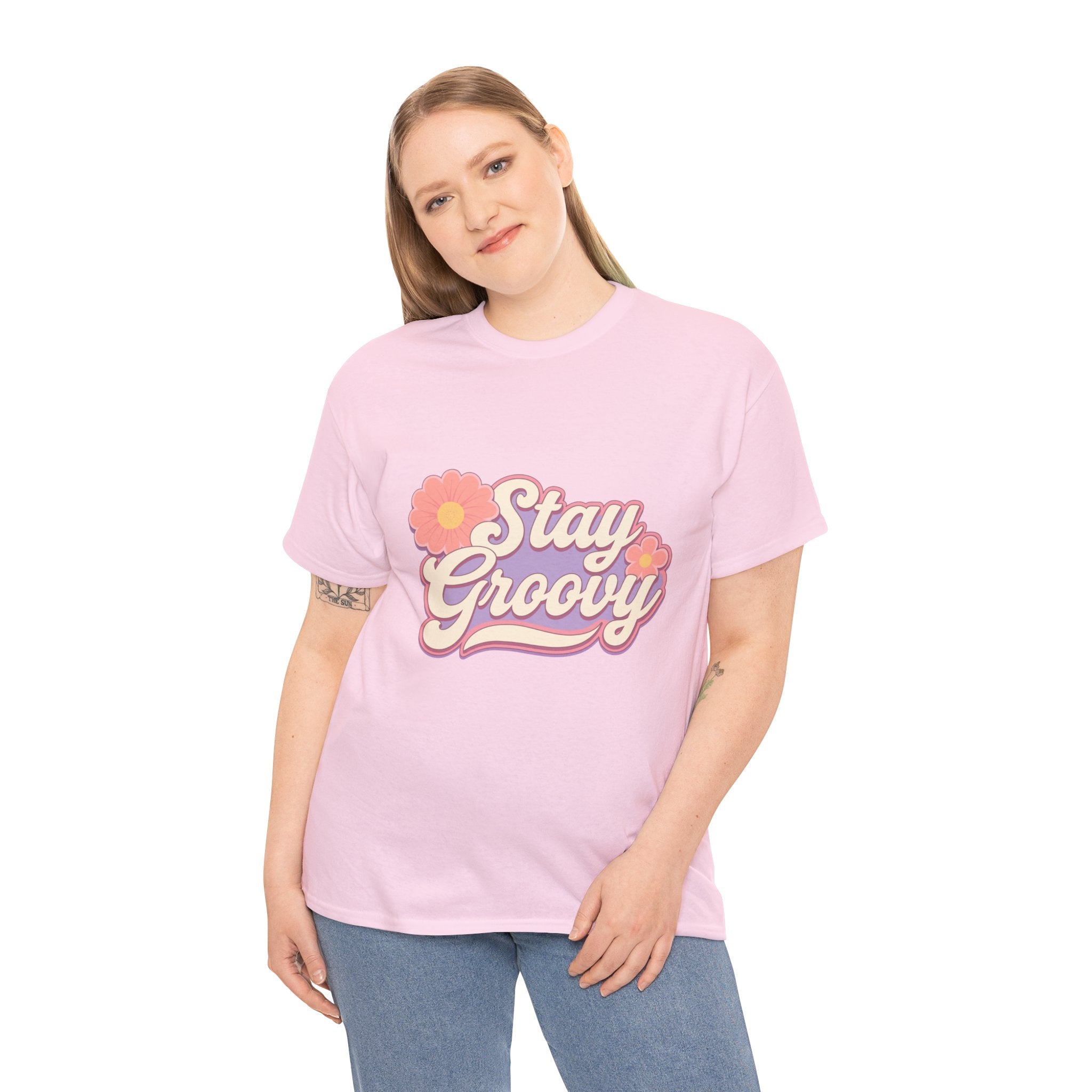 Stay Groovy Retro Unisex Heavy Cotton Tee