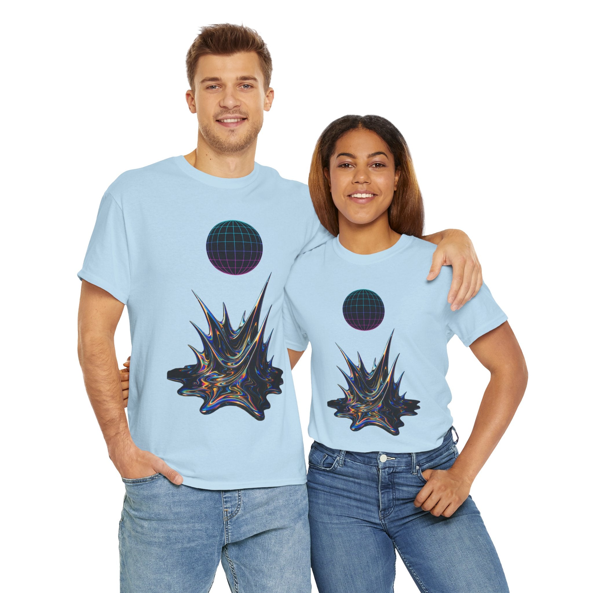 Cosmic Graphic Art Unisex Heavy Cotton Tee