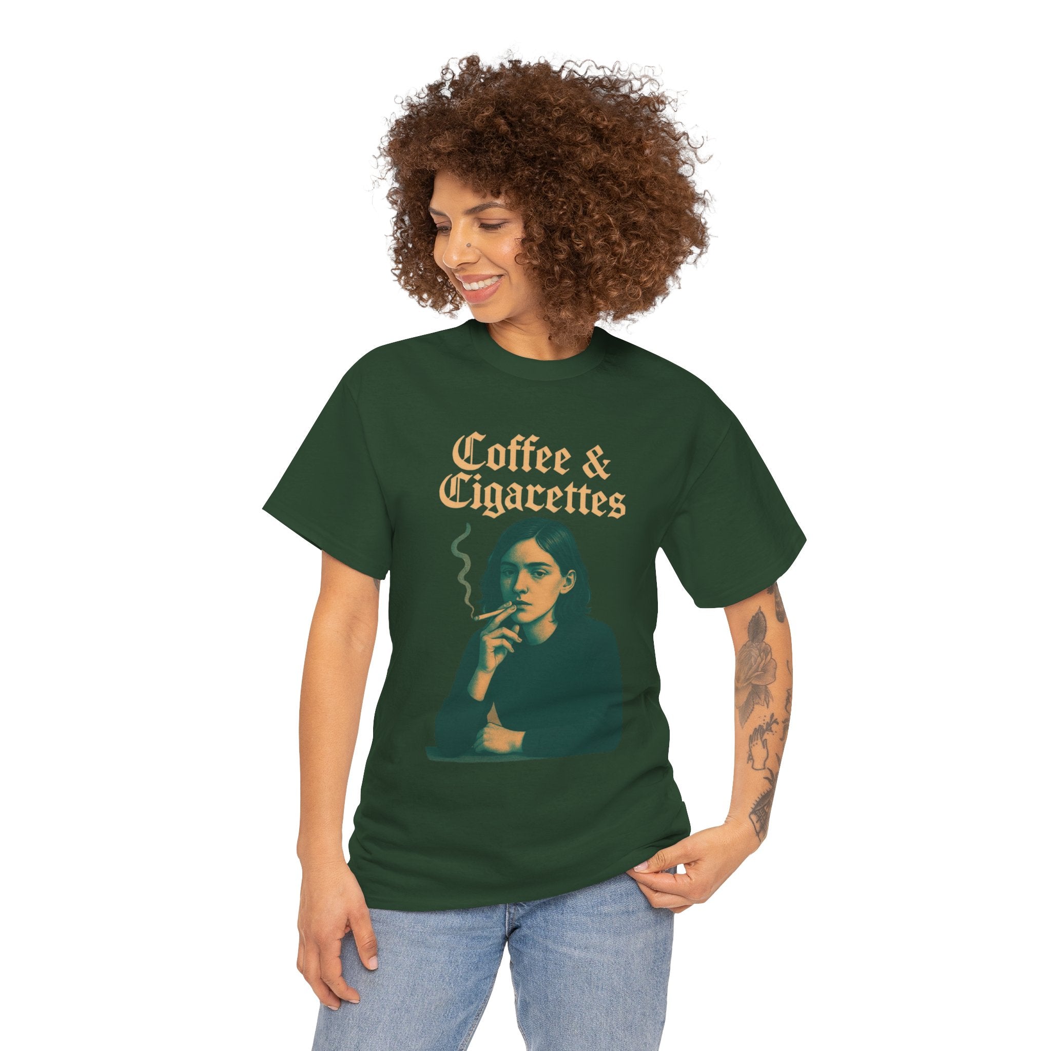 Chic Coffee & Cigarettes Heavy Cotton Tee