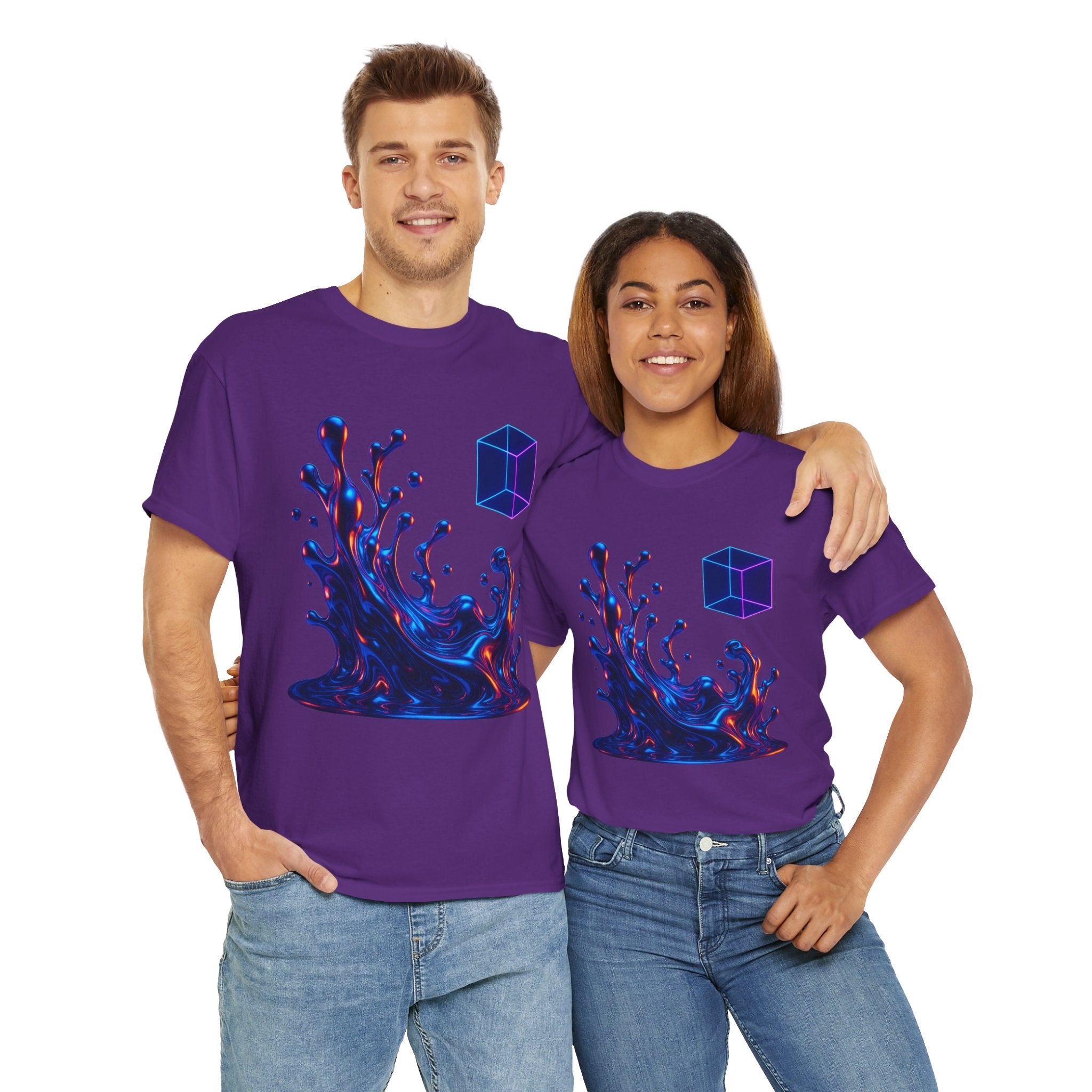 Vibrant Splash Art Unisex Heavy Cotton Tee