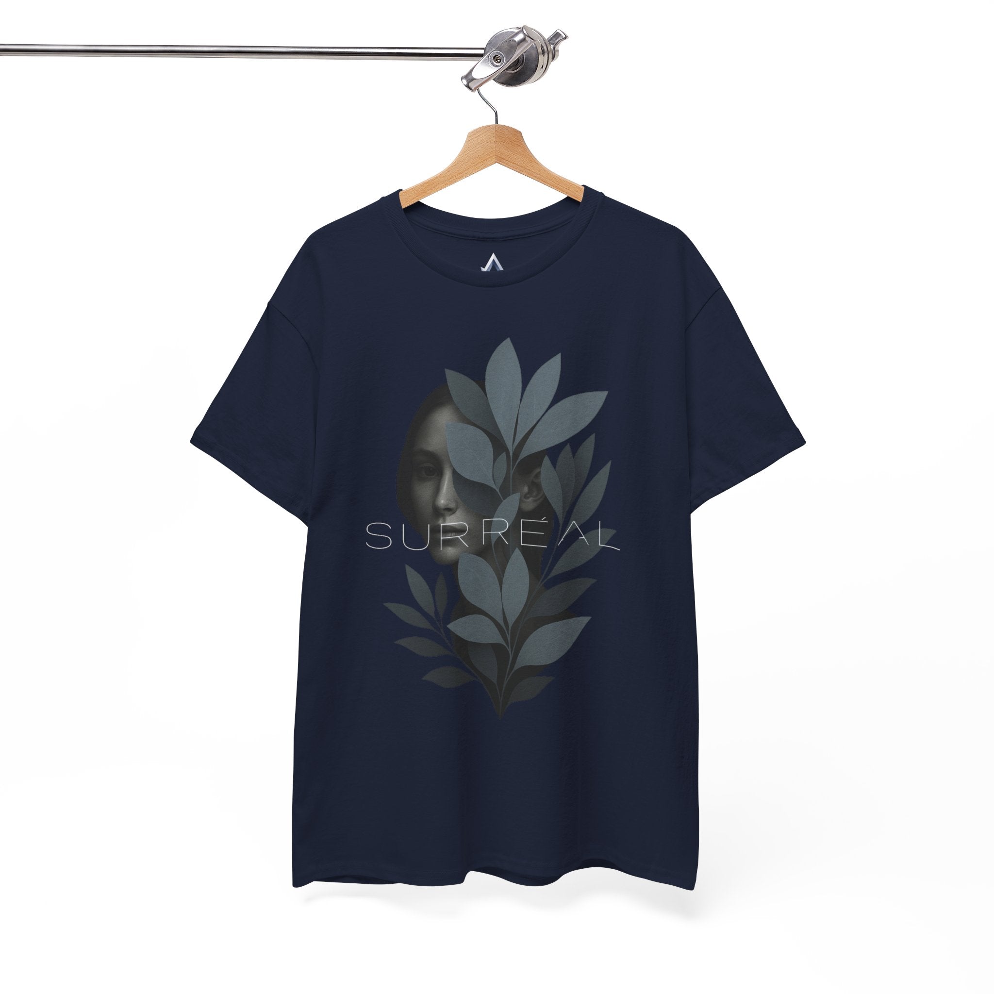Surreal Leafy Face Heavy Cotton Tee