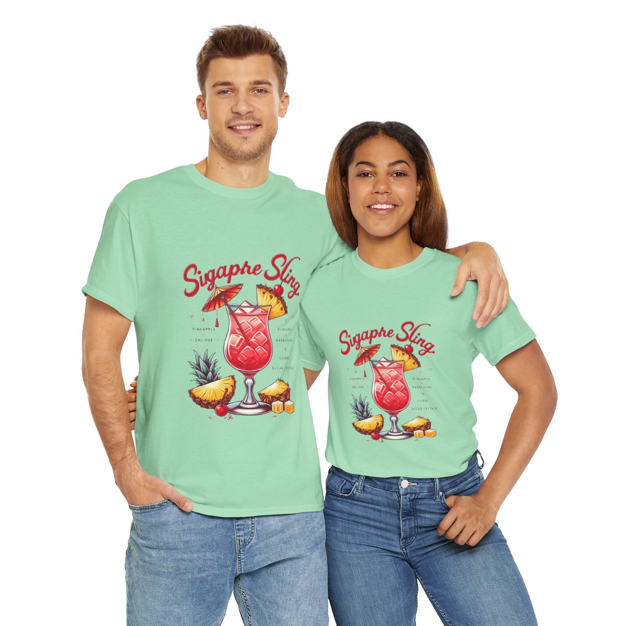 Sigapre Sling Cocktail Unisex Heavy Cotton Tee