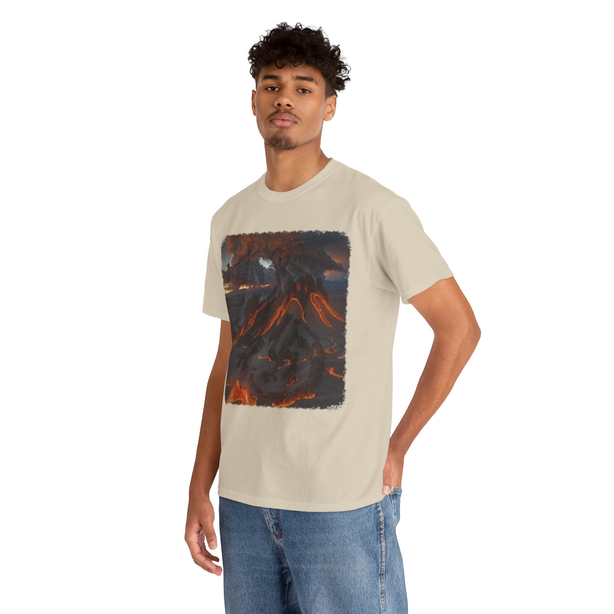 Volcanic Eruption Unisex Heavy Cotton Tee