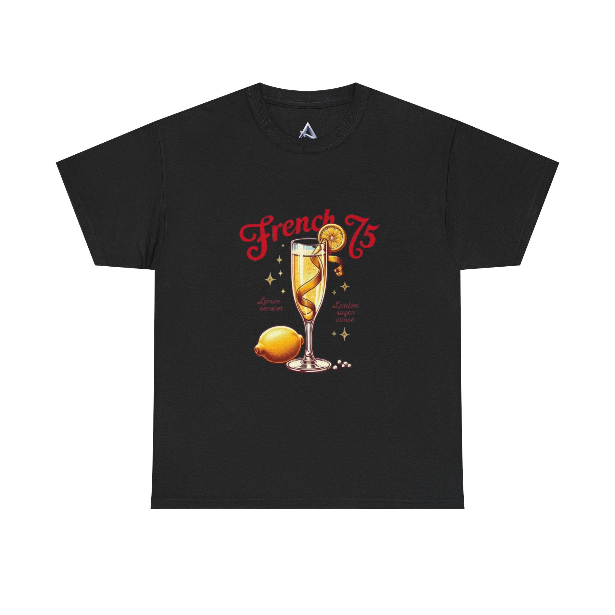 French 75 Cocktail Unisex Heavy Cotton Tee