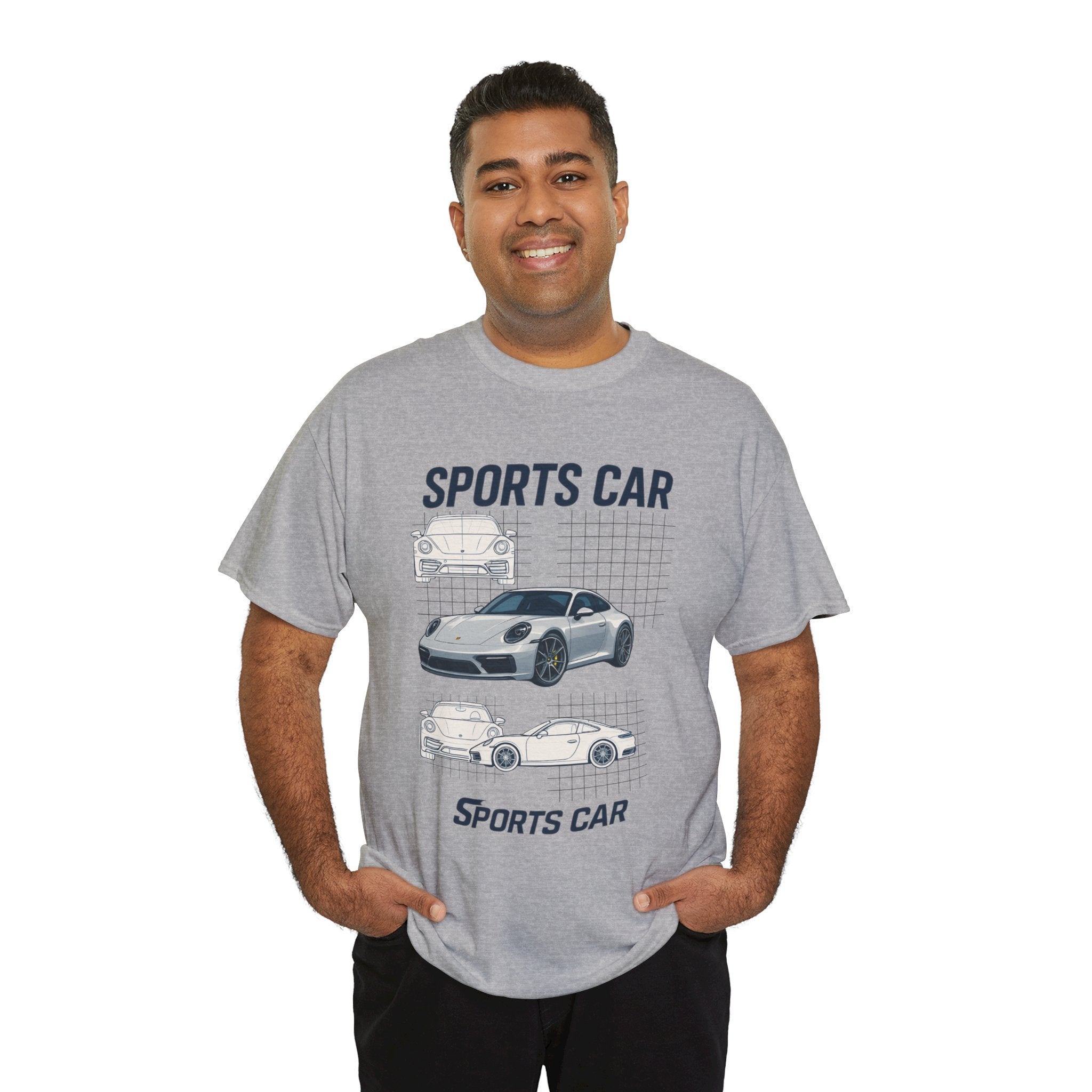 Sporty Car Graphic Heavy Cotton Tee
