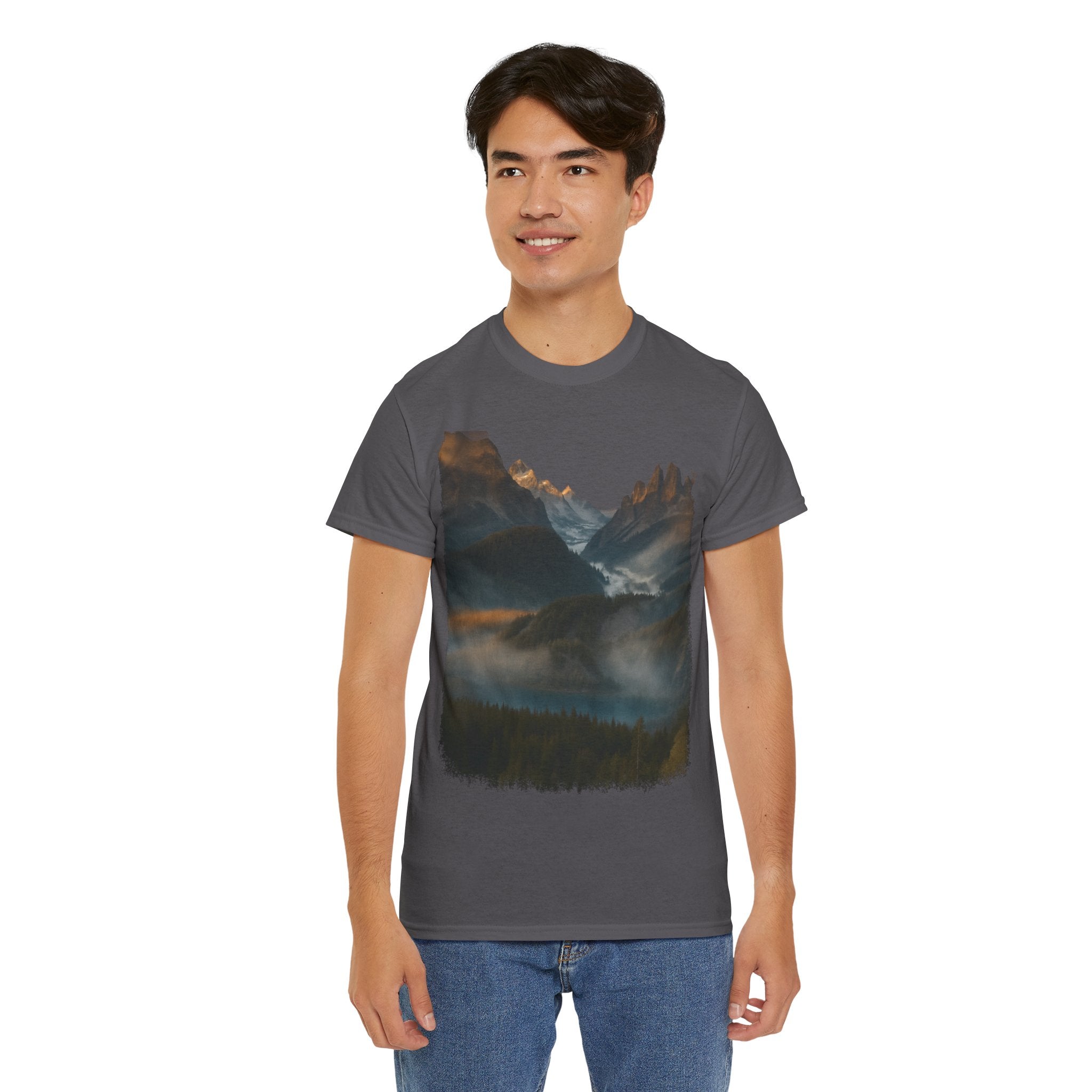 Nature-Inspired Unisex Heavy Cotton Tee, Outdoor, Adventure, Casual Wear, Gift for Nature Lovers, Hiking Merchandise