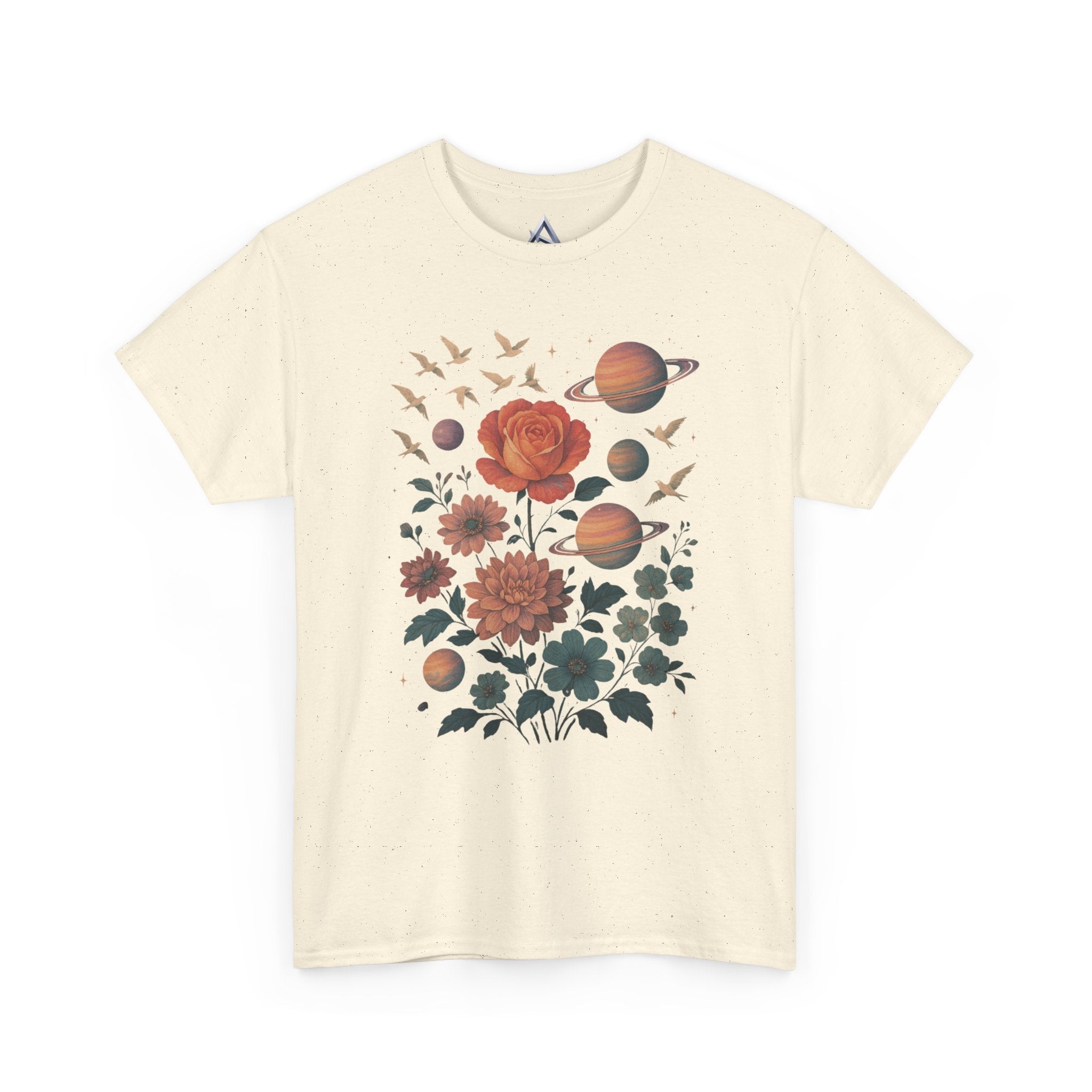 Cosmic Floral Unisex Heavy Cotton Tee