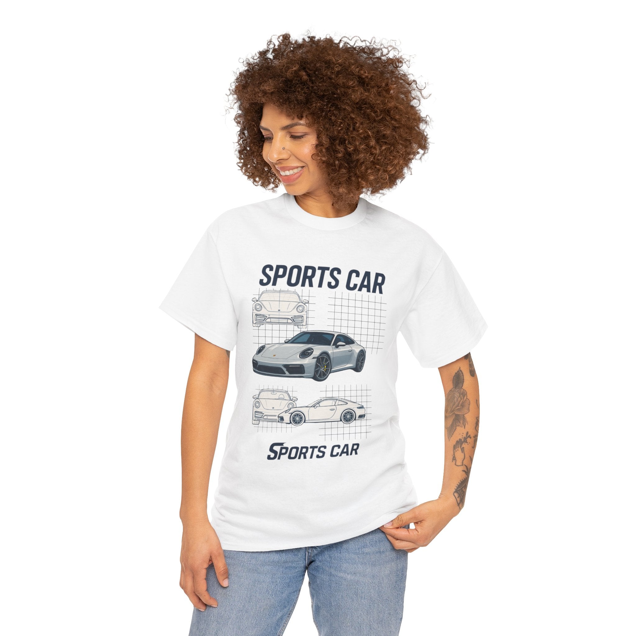 Sporty Car Graphic Heavy Cotton Tee